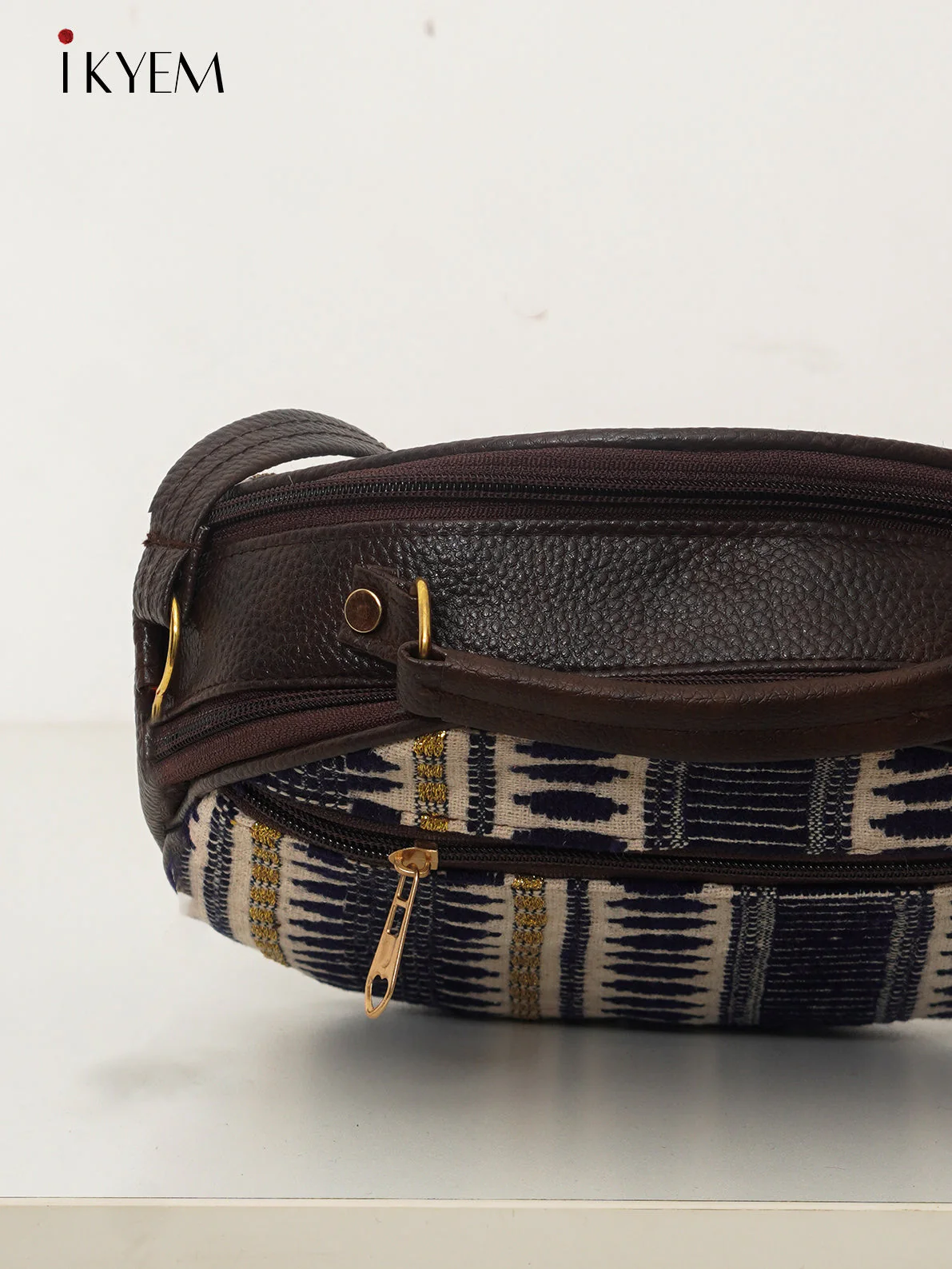 Cream & Brown - Ajrakh HandBag - Image 3