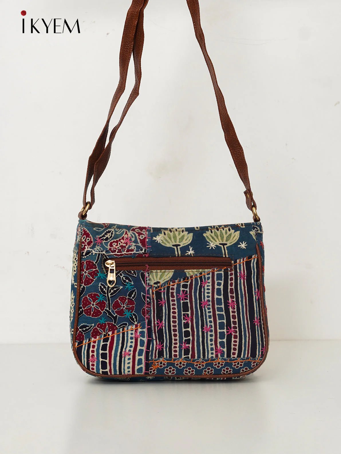 Blue & Brown - Ajrakh Handbag - Image 2