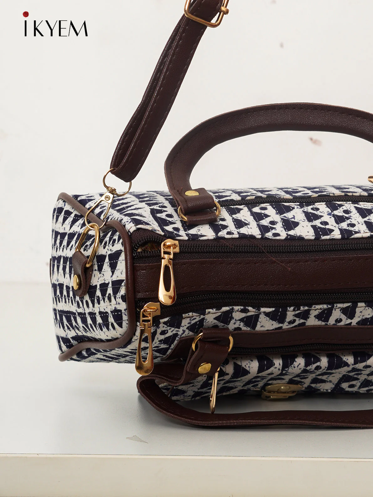 White & Black - Ajrakh Hand Bags - Image 3