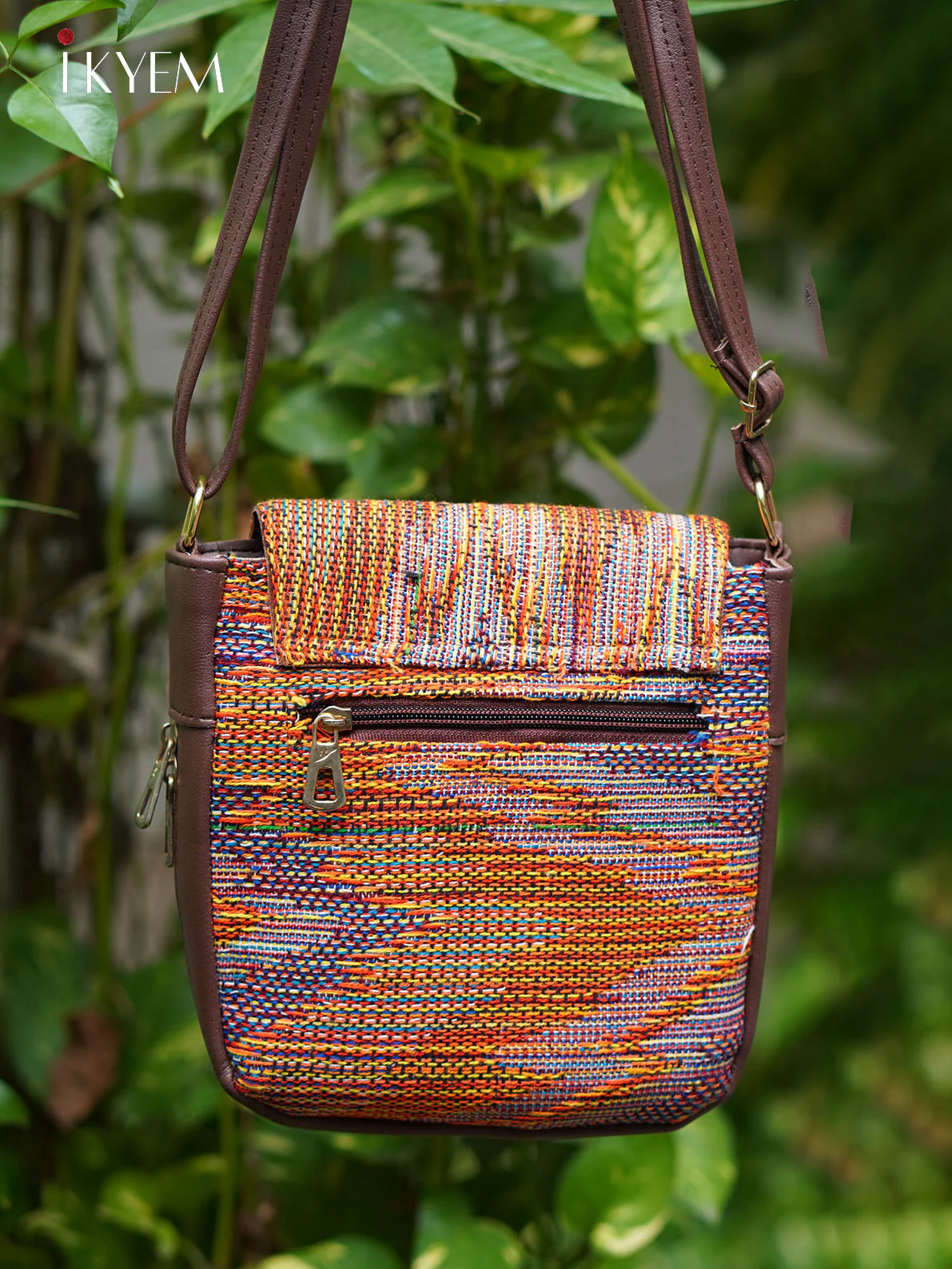 Orange & Brown - Ajrakh hand bag - Image 2