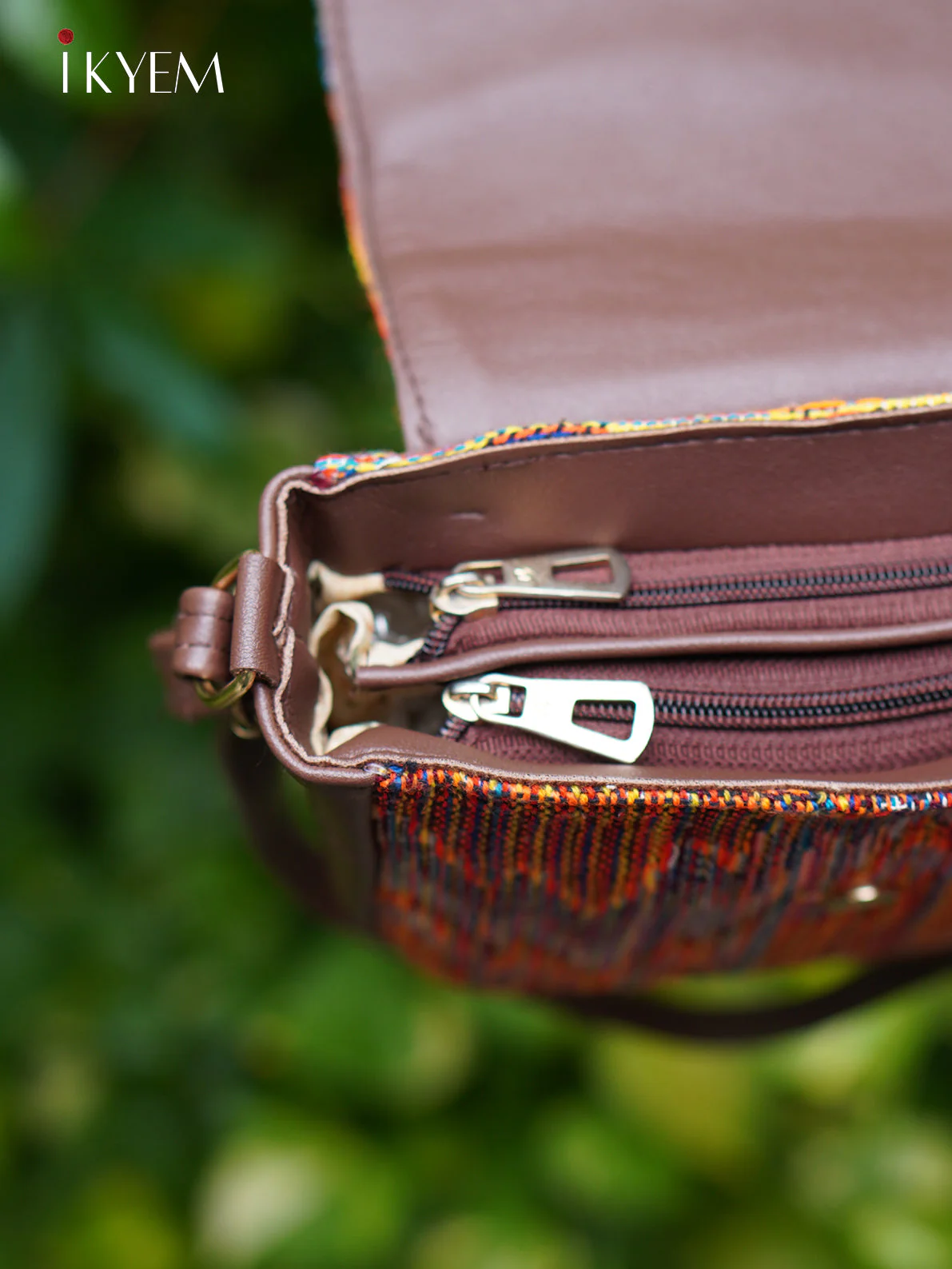 Orange & Brown - Ajrakh hand bag - Image 3