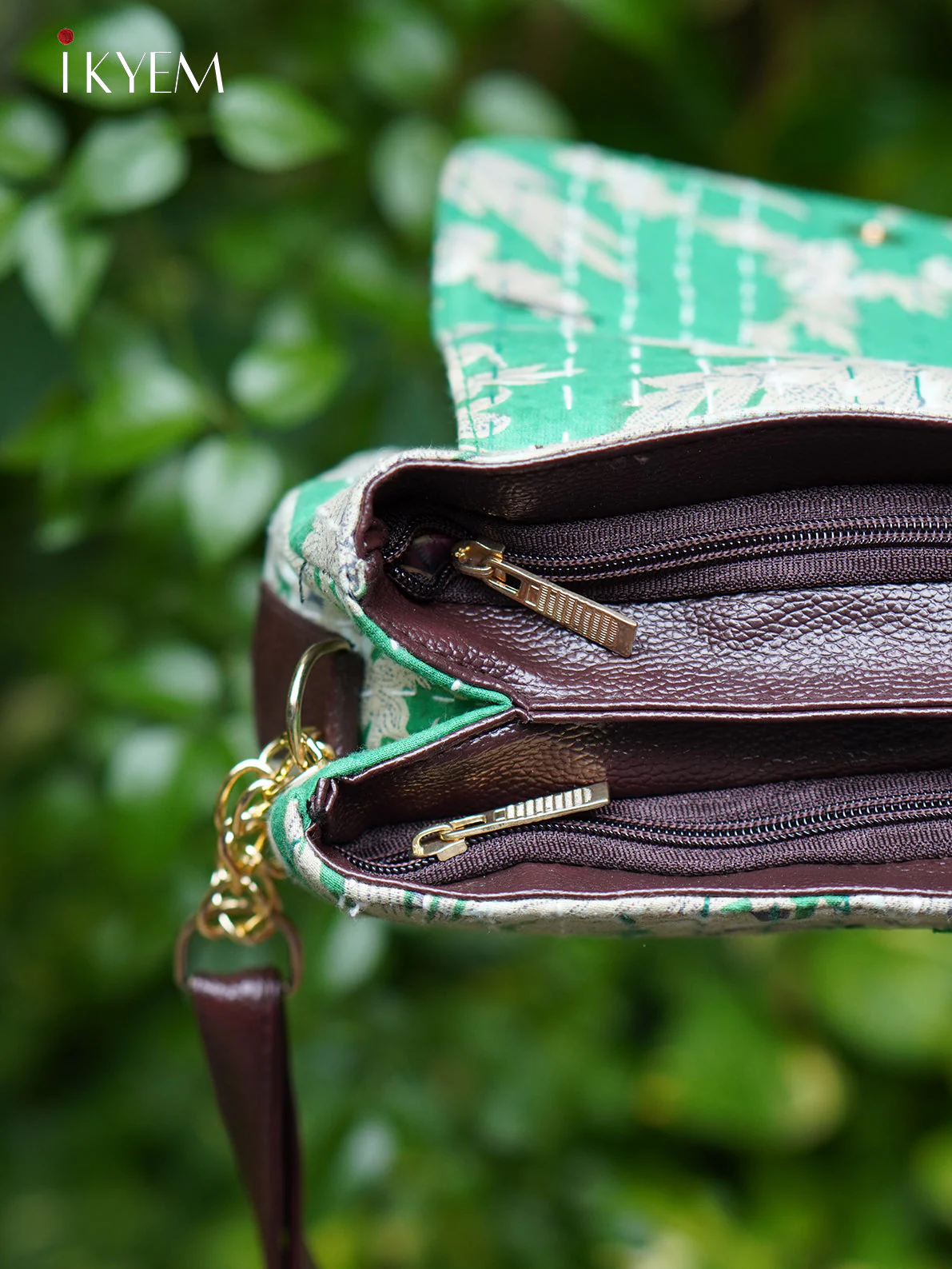 Green & Brown - Ajrakh hand bag - Image 3