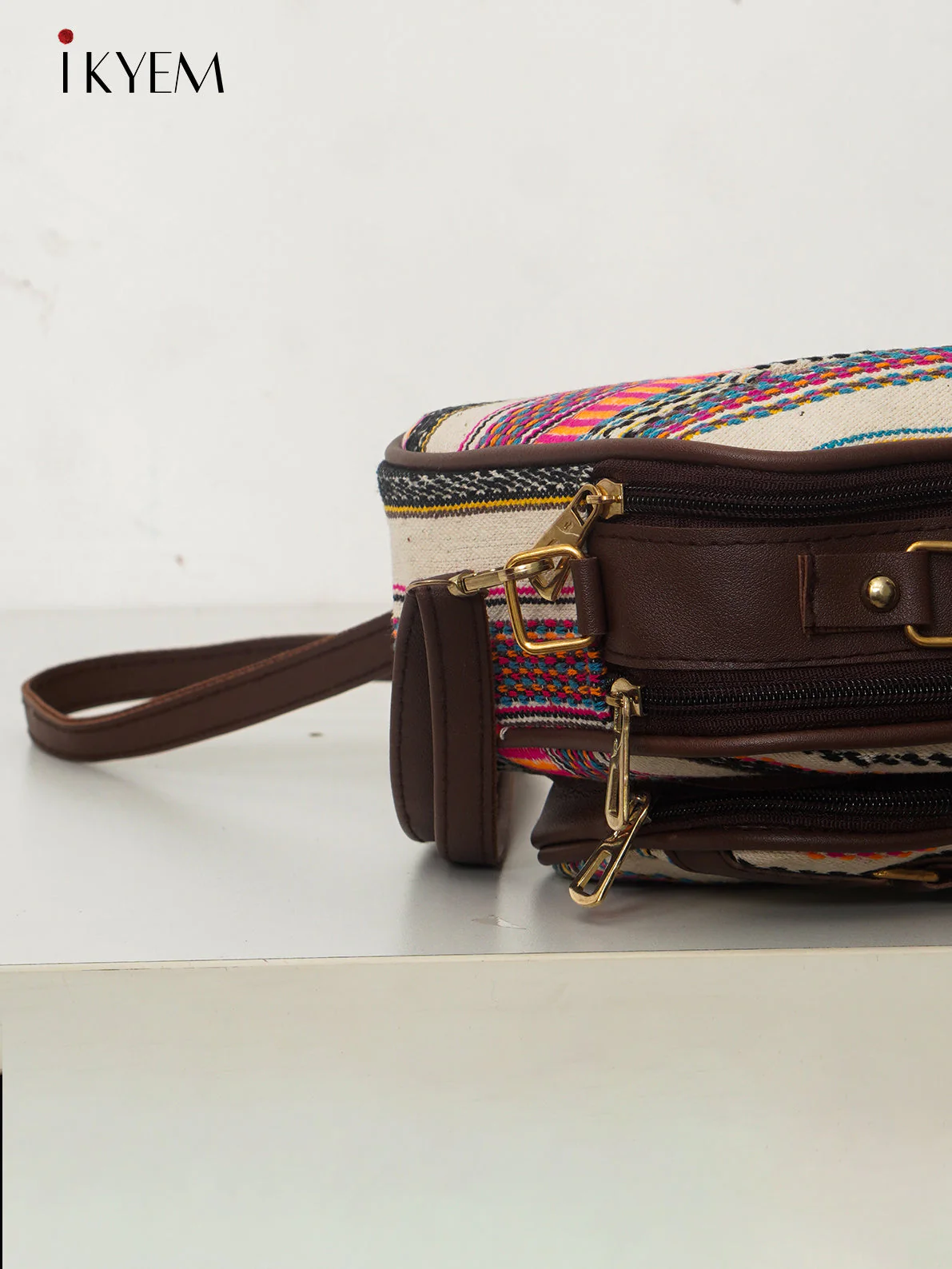 Cream & Brown - Ajrakh Handbag - Image 3