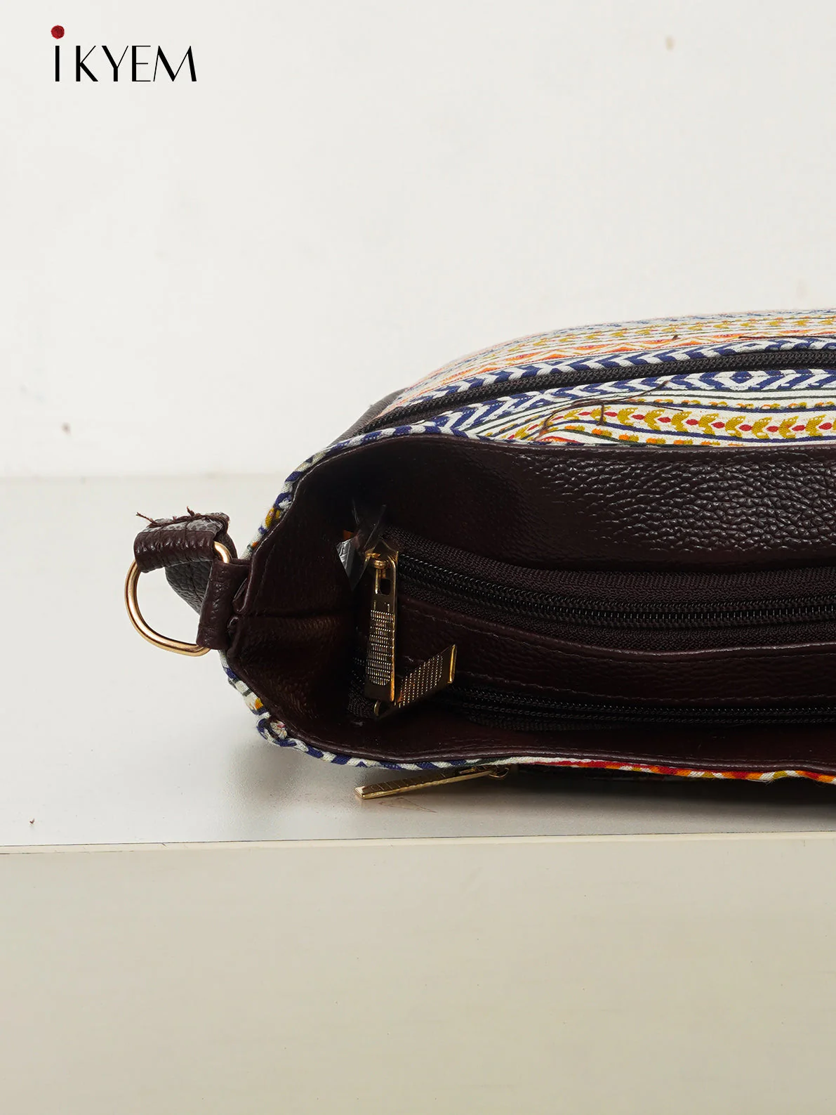 Cream & Brown - Ajrakh Handbag - Image 3