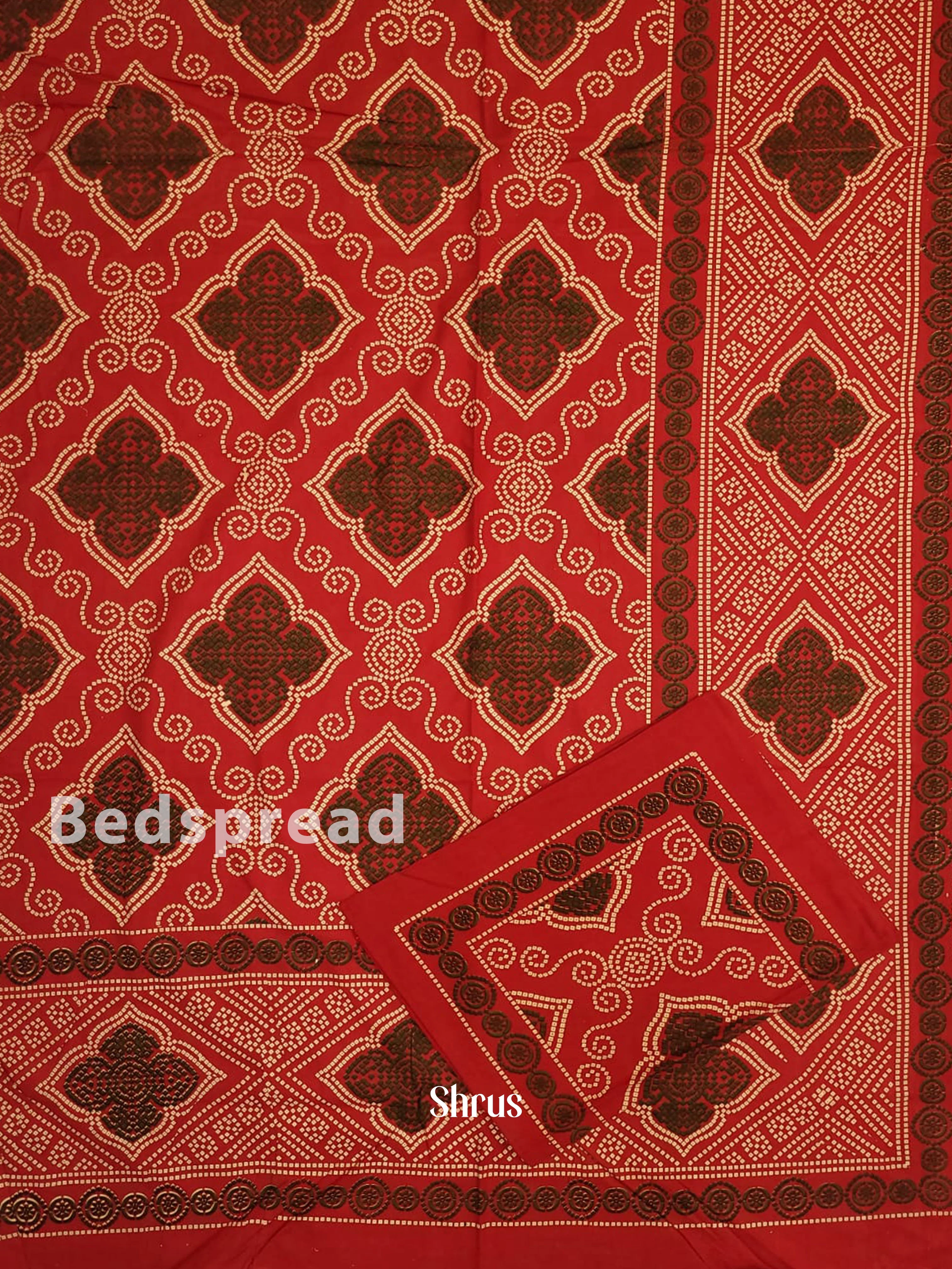 Red & Beige - Bed Spreads - Image 2