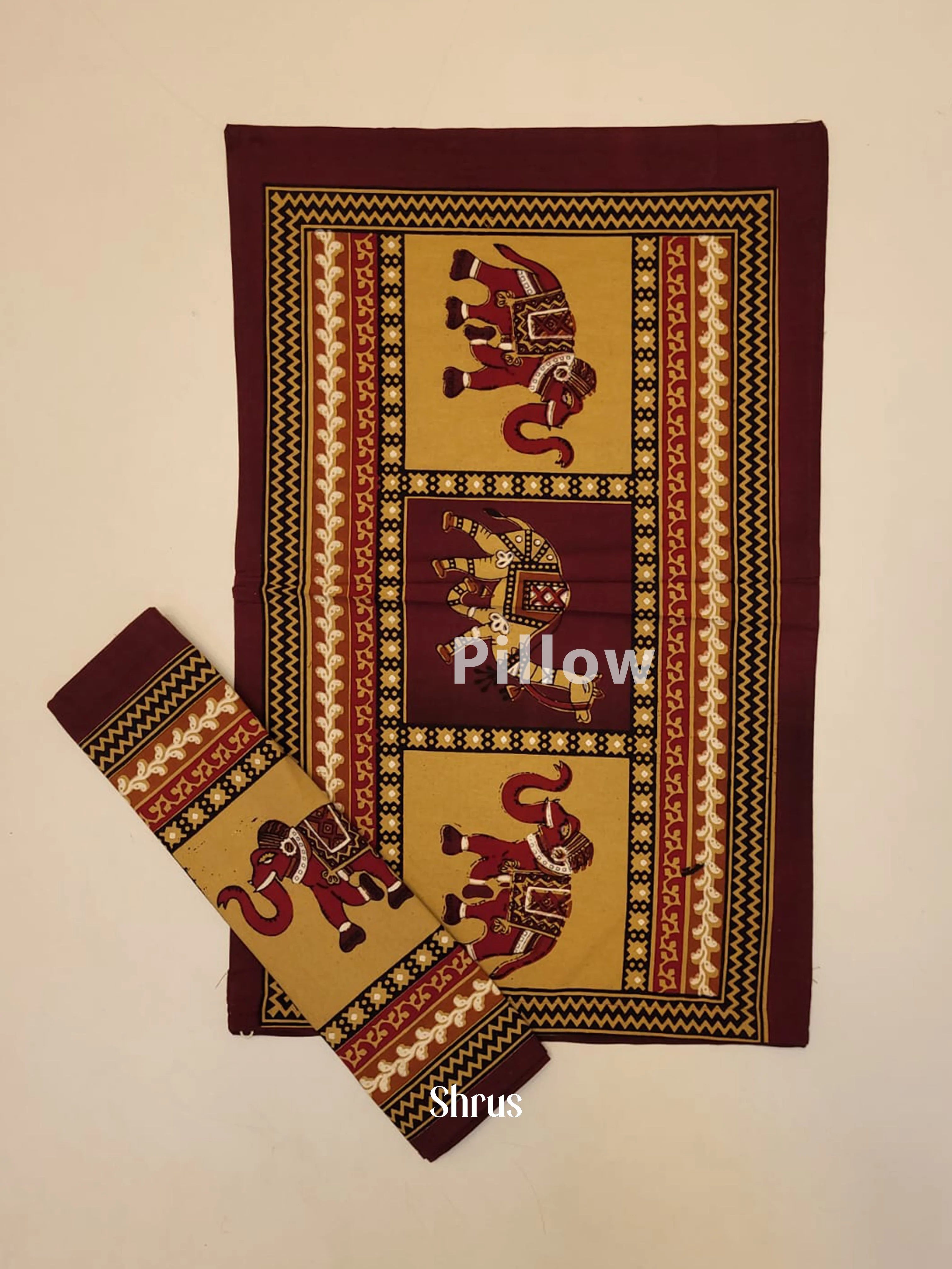 Mustard & Maroon - Bed Spreads - Image 3