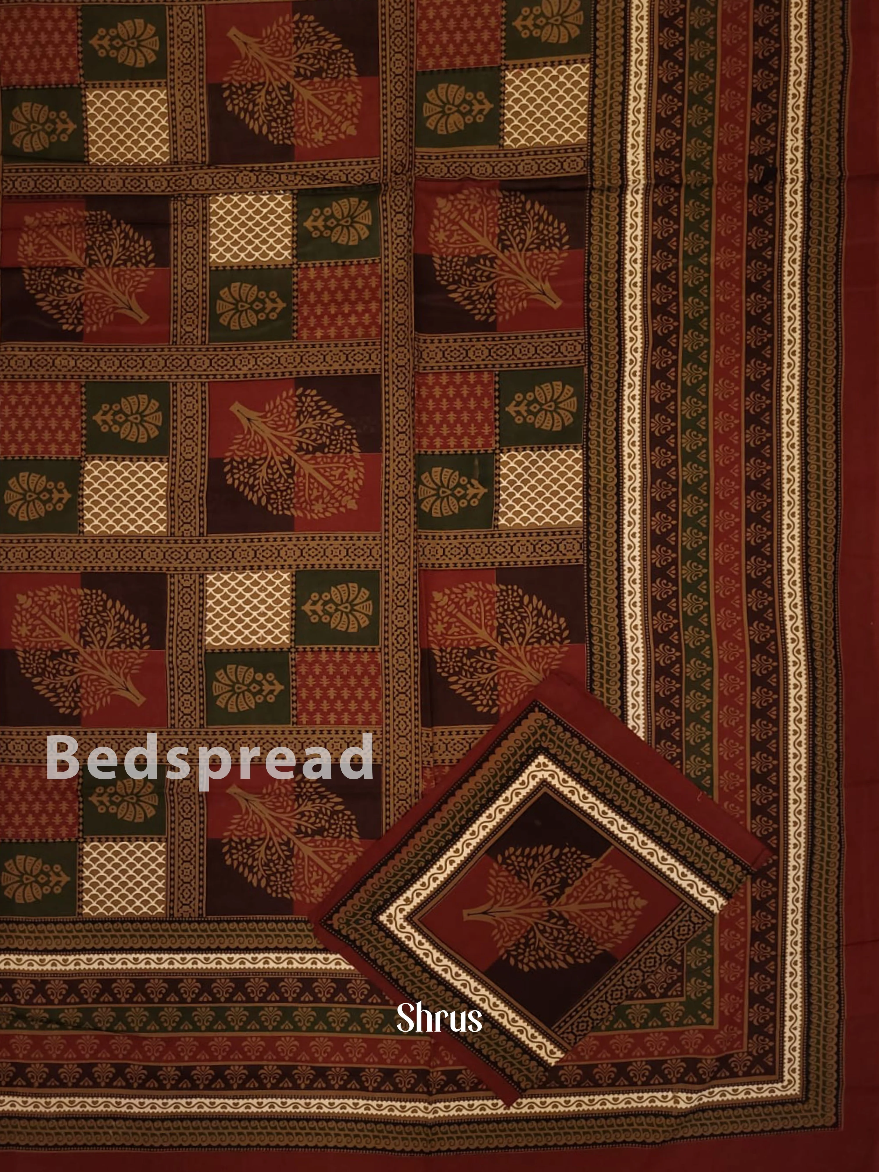 Maroon & Green - Bed Spreads - Image 2