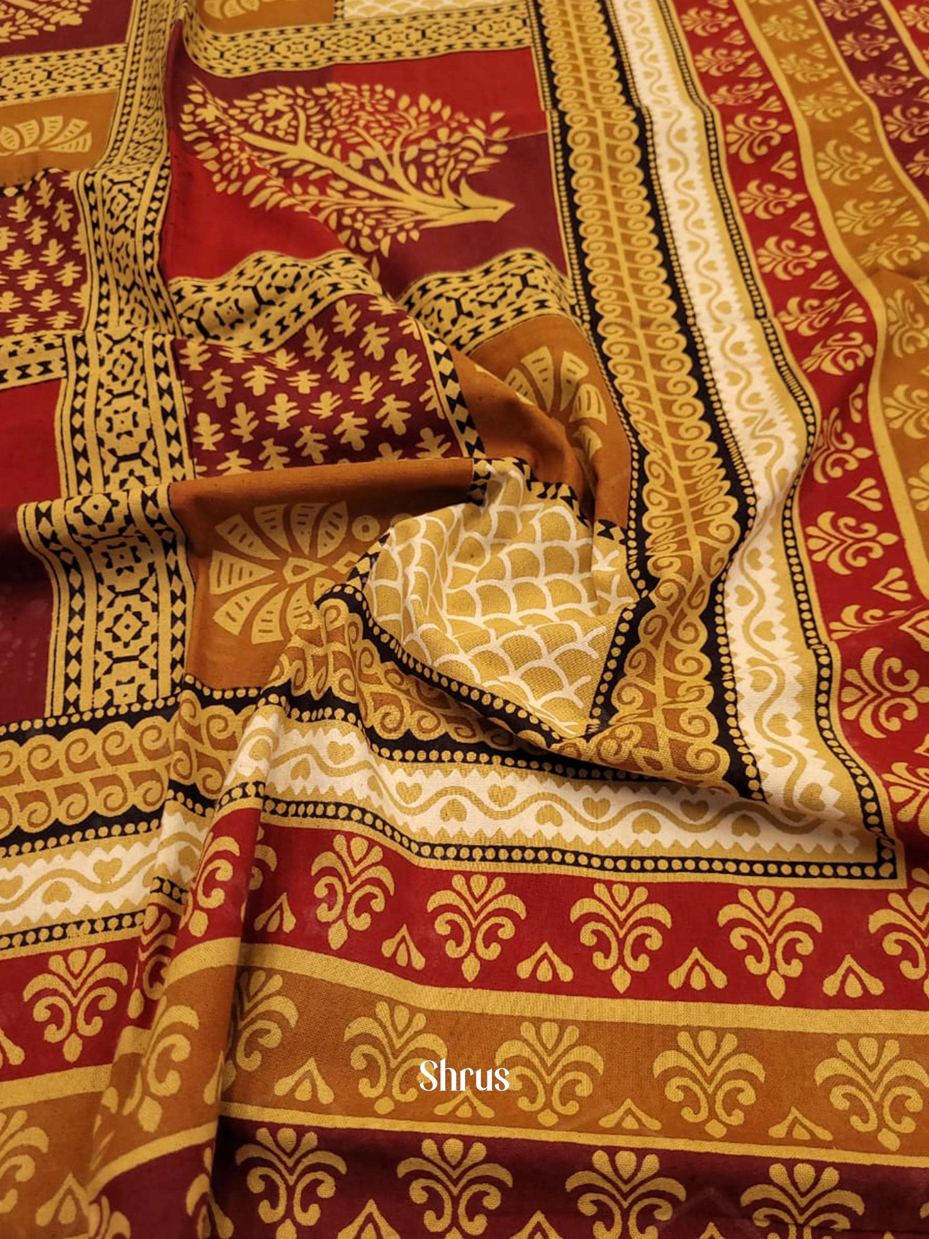 Mustard & Maroon - Bed Spreads