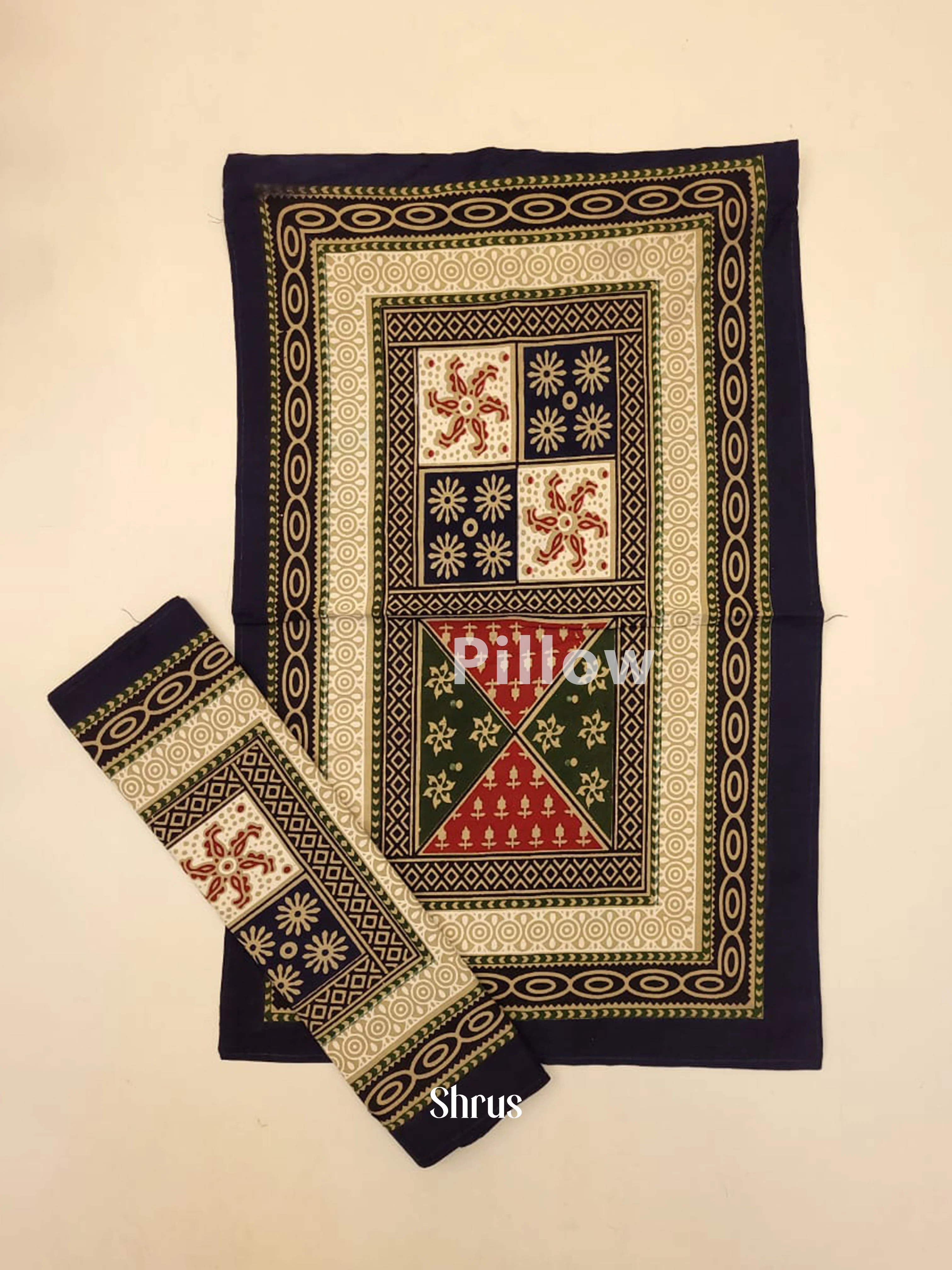 Navy Blue & Beige - Bed Spreads - Image 3