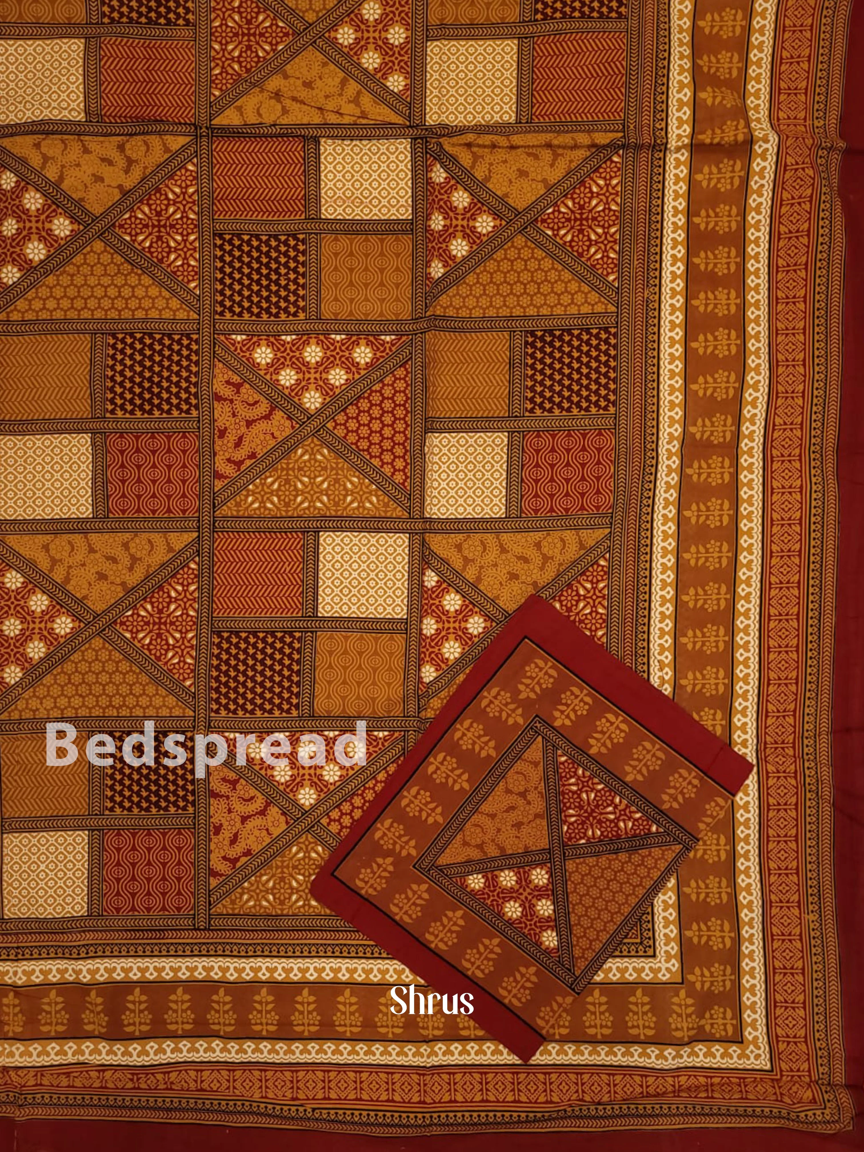 Mustard & Maroon -Bed Spreads - Image 2