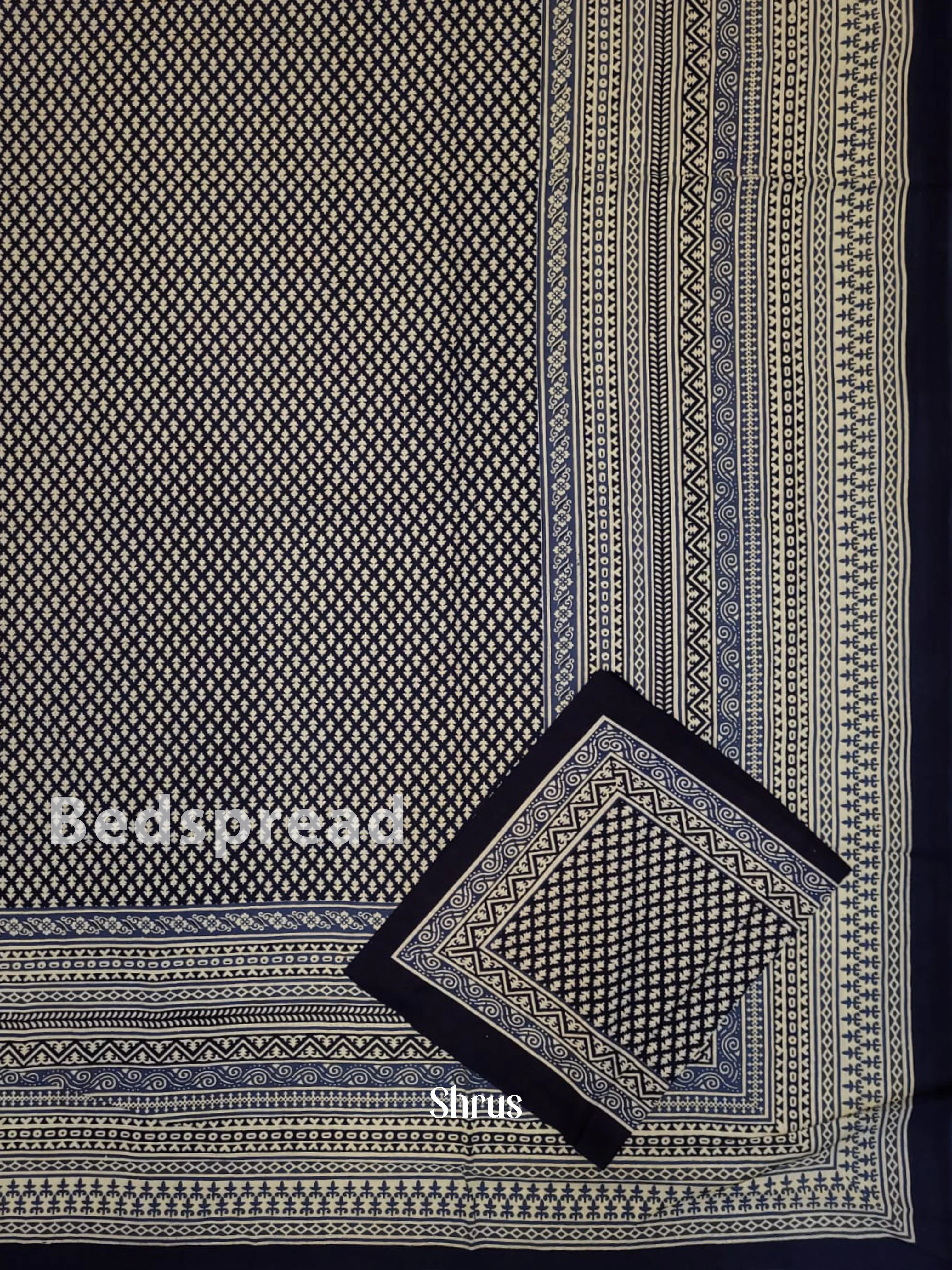 Indigo & Cream  - Bed Spreads - Image 2