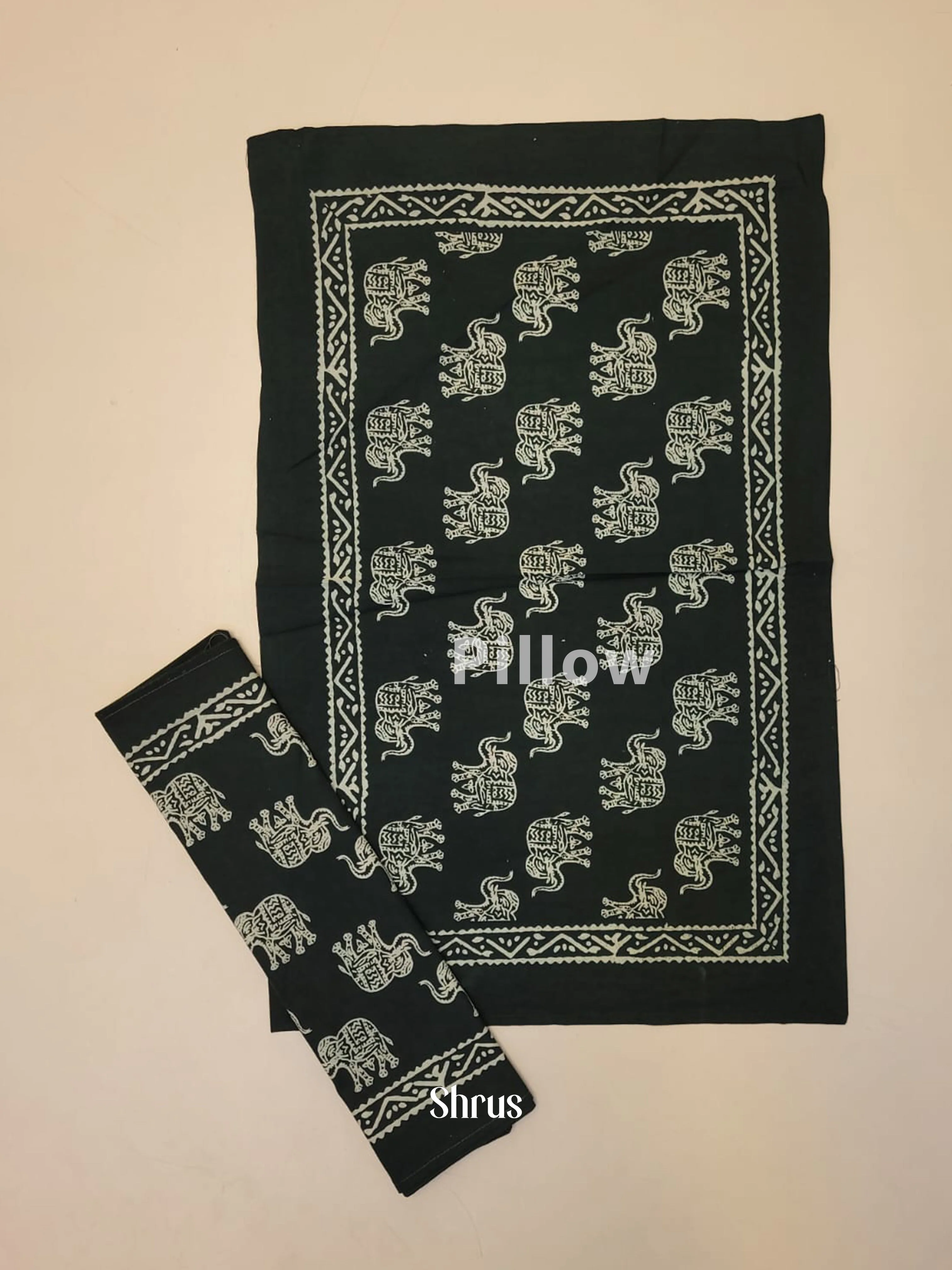 Bottle Green & Cream -Bed Spreads - Image 3