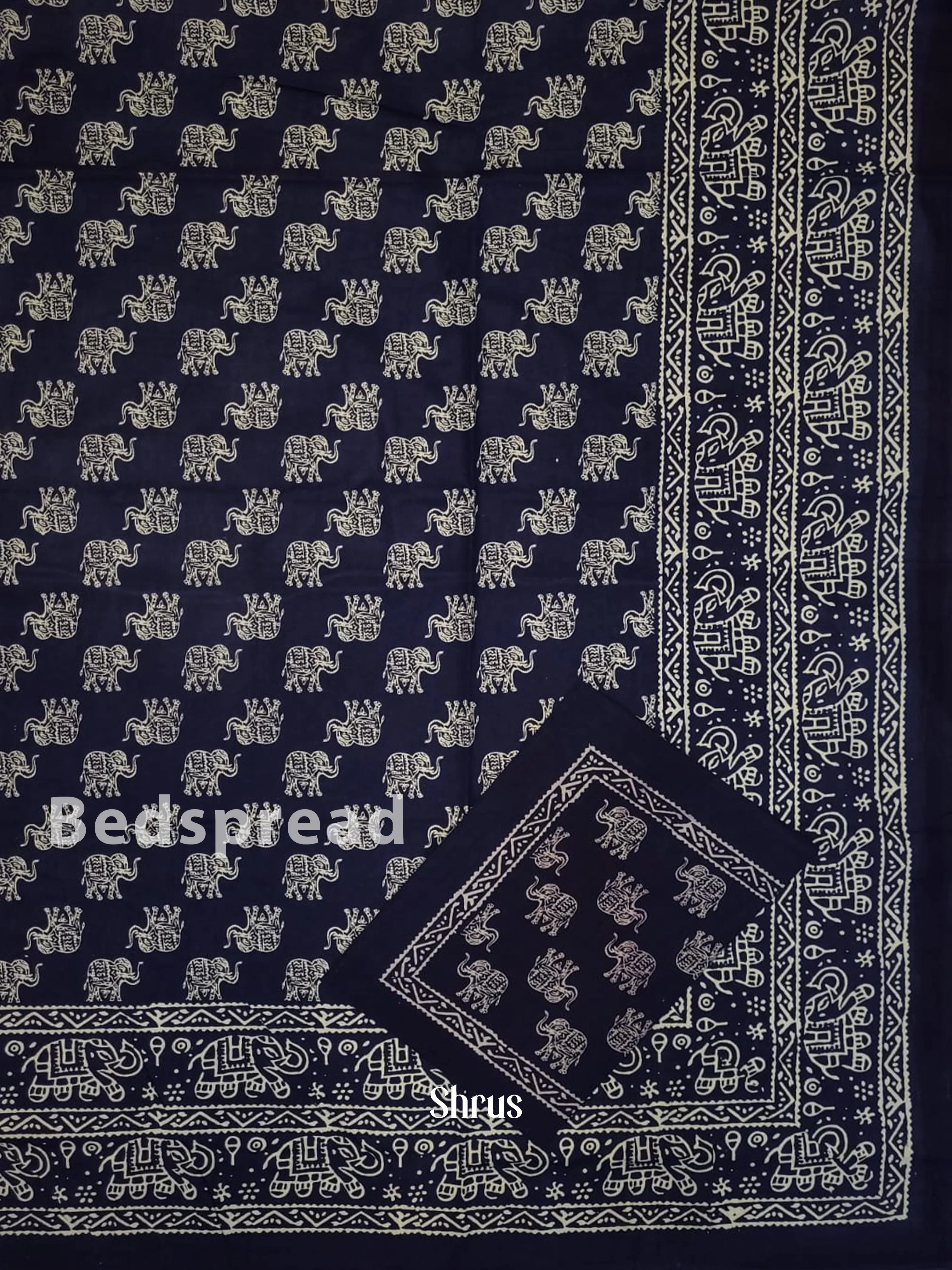 Indigo & Cream -Bed Spreads - Image 2