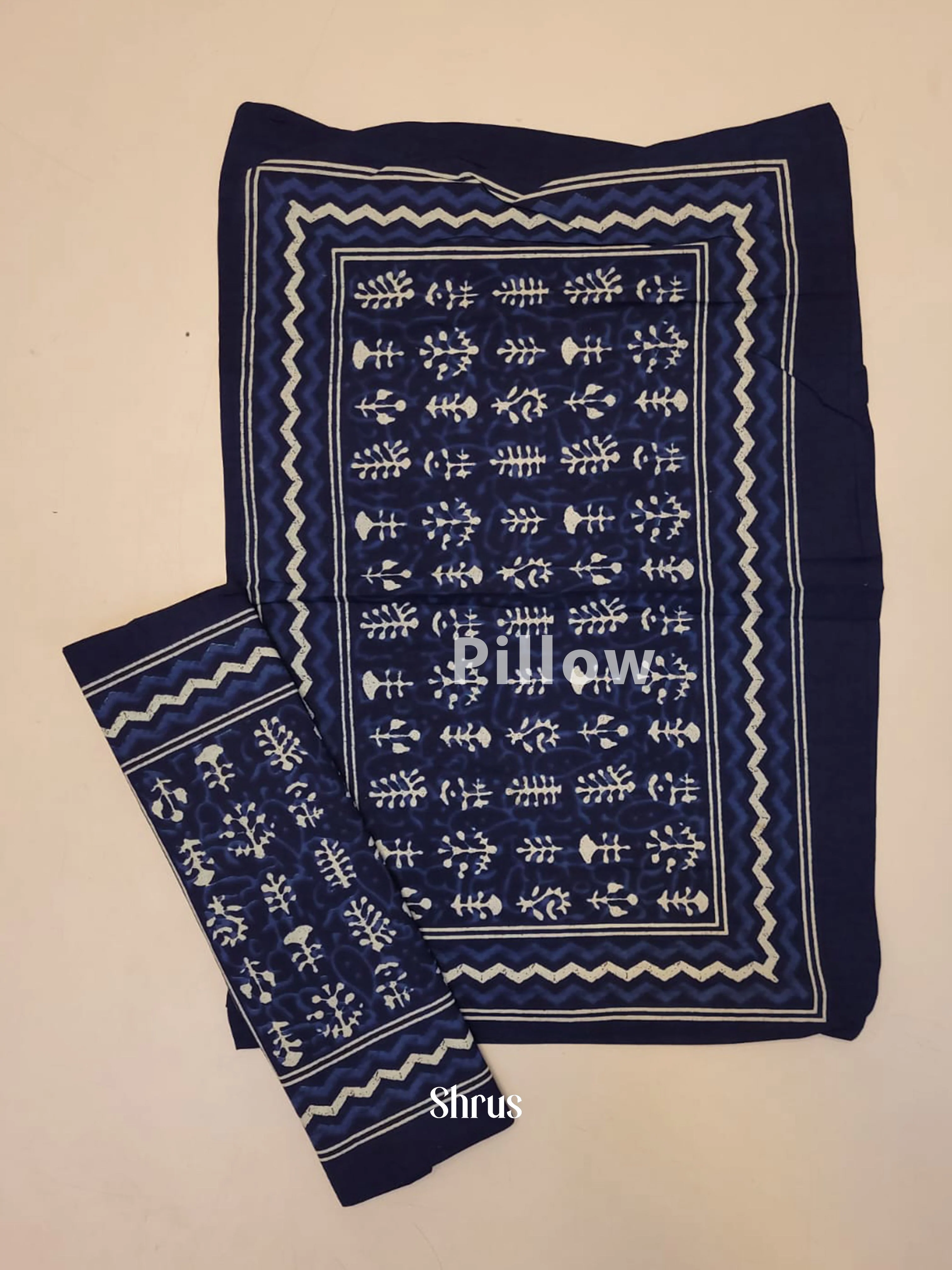 Navy Blue & Cream - Bed Spreads - Image 3