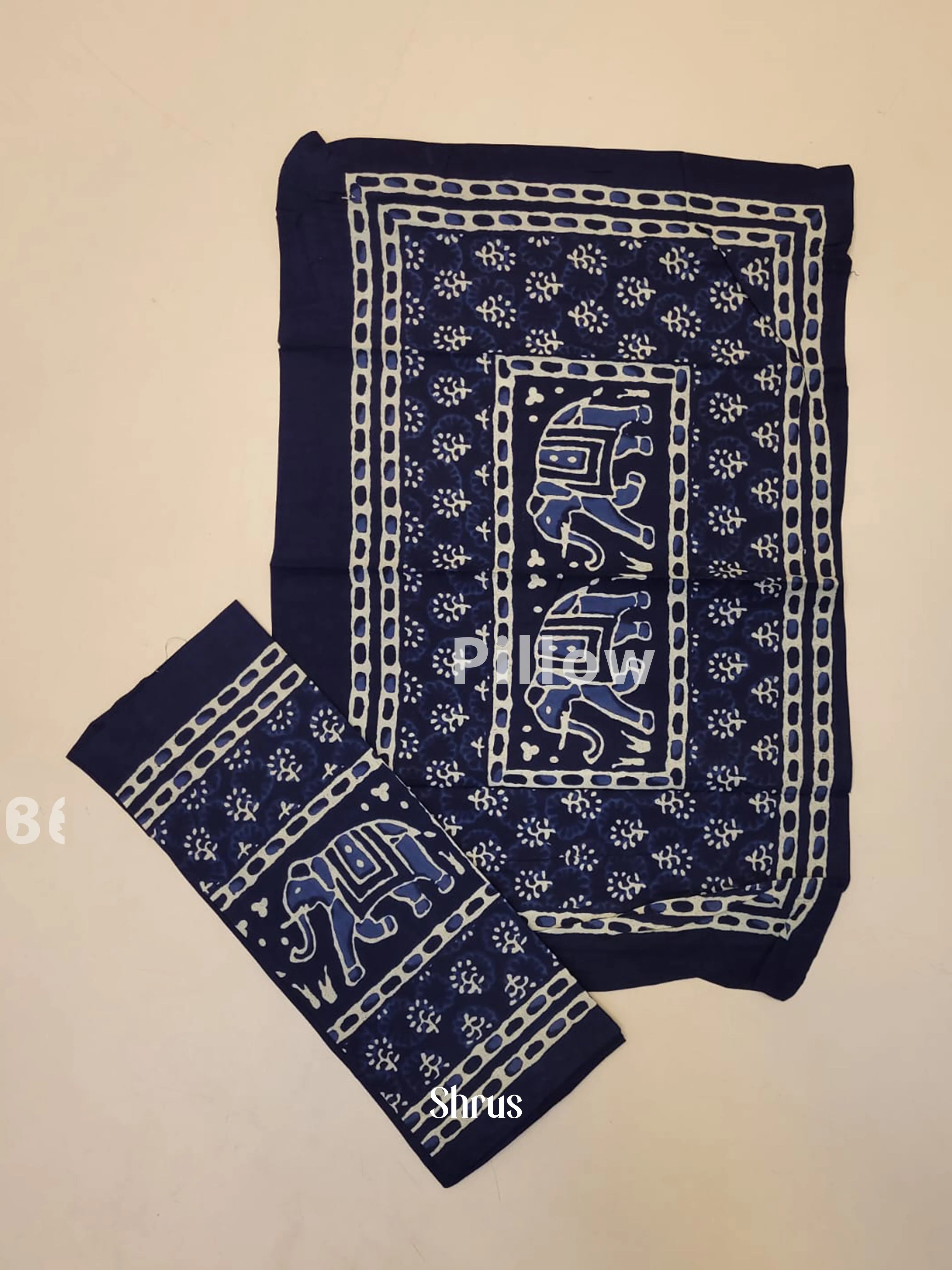 Navy Blue & Cream -Bed Spreads - Image 3