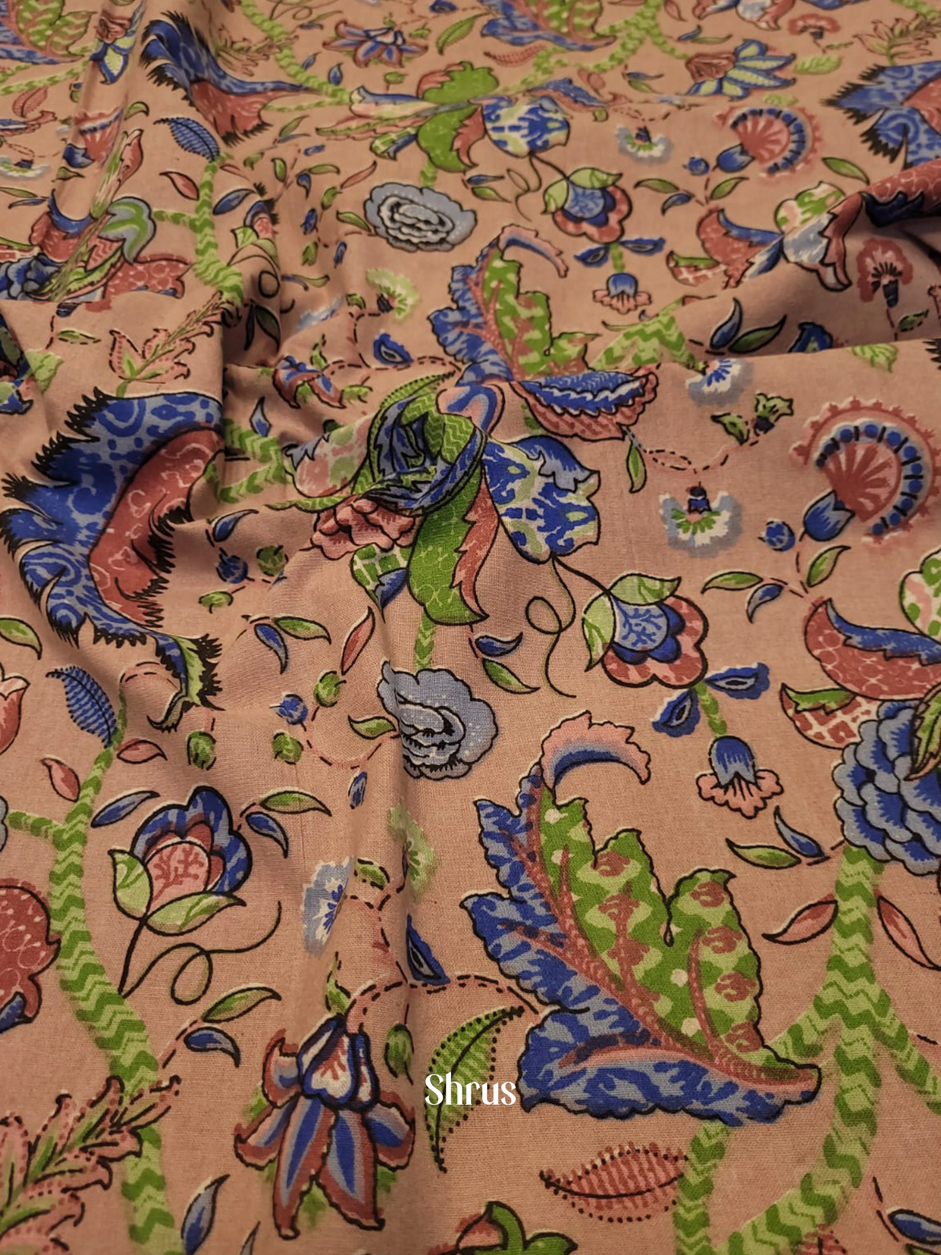 Peach & Blue - Bed Spreads