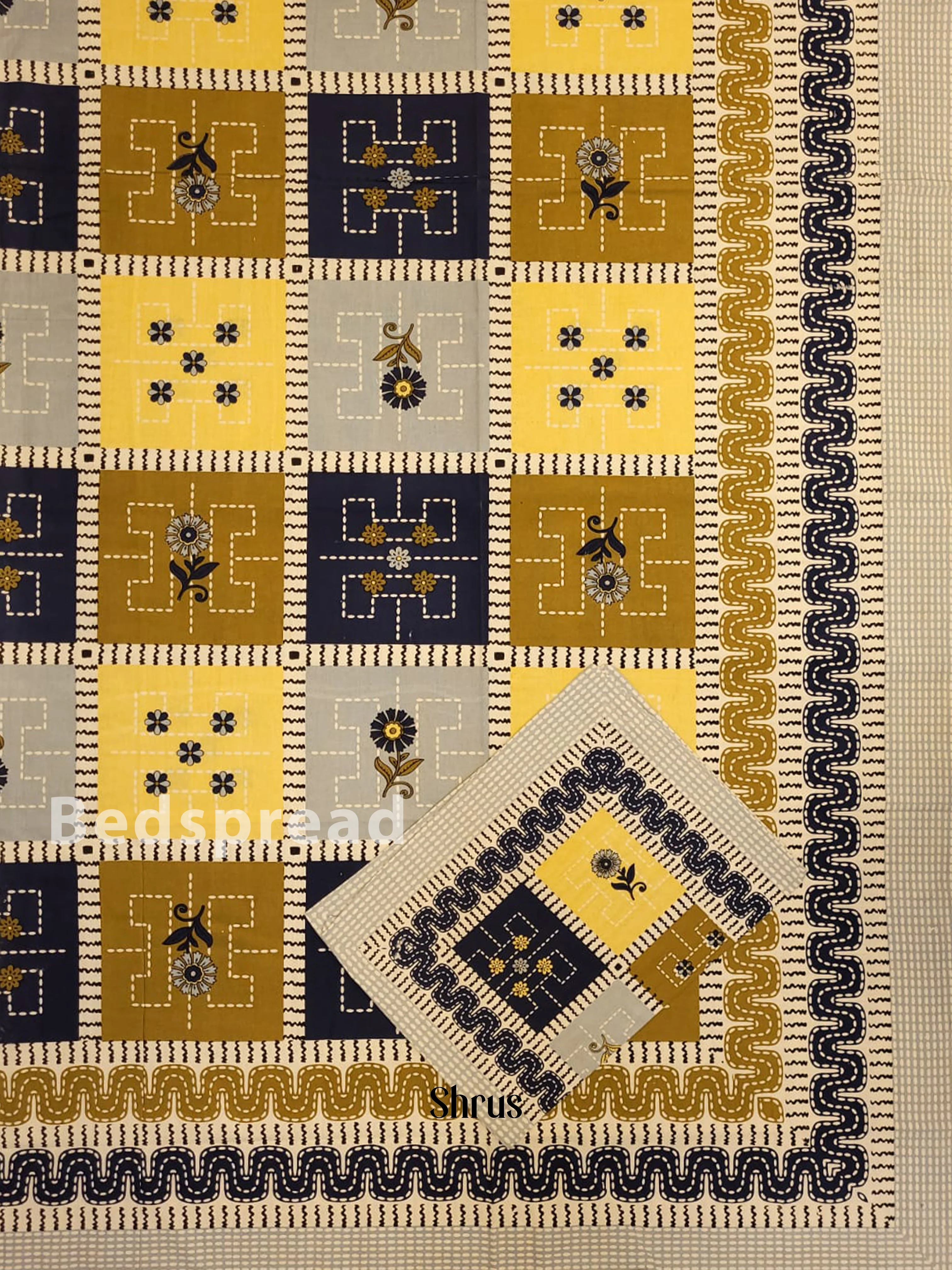 Blue & Yellow - Bed Spreads - Image 2
