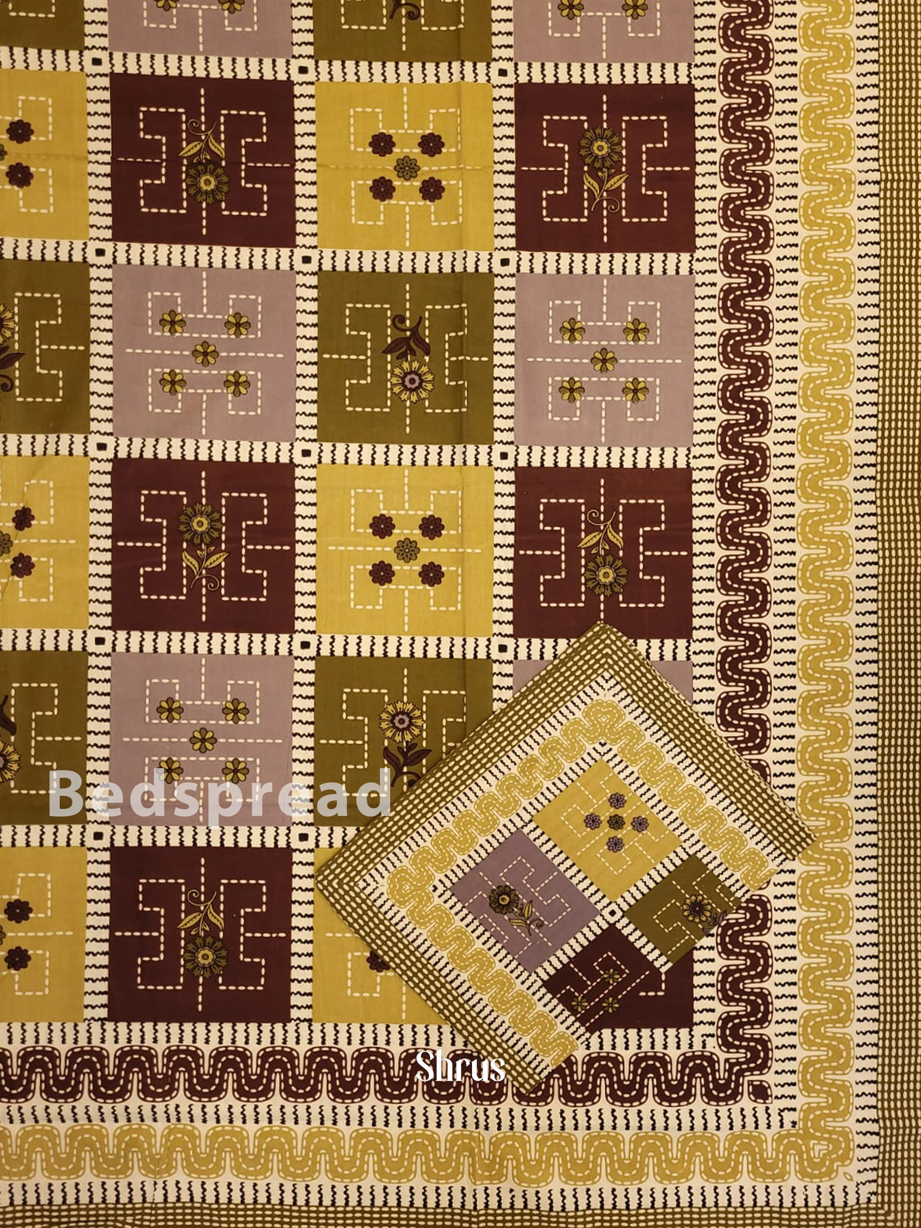 Green & Cream - Bed Spreads - Image 2