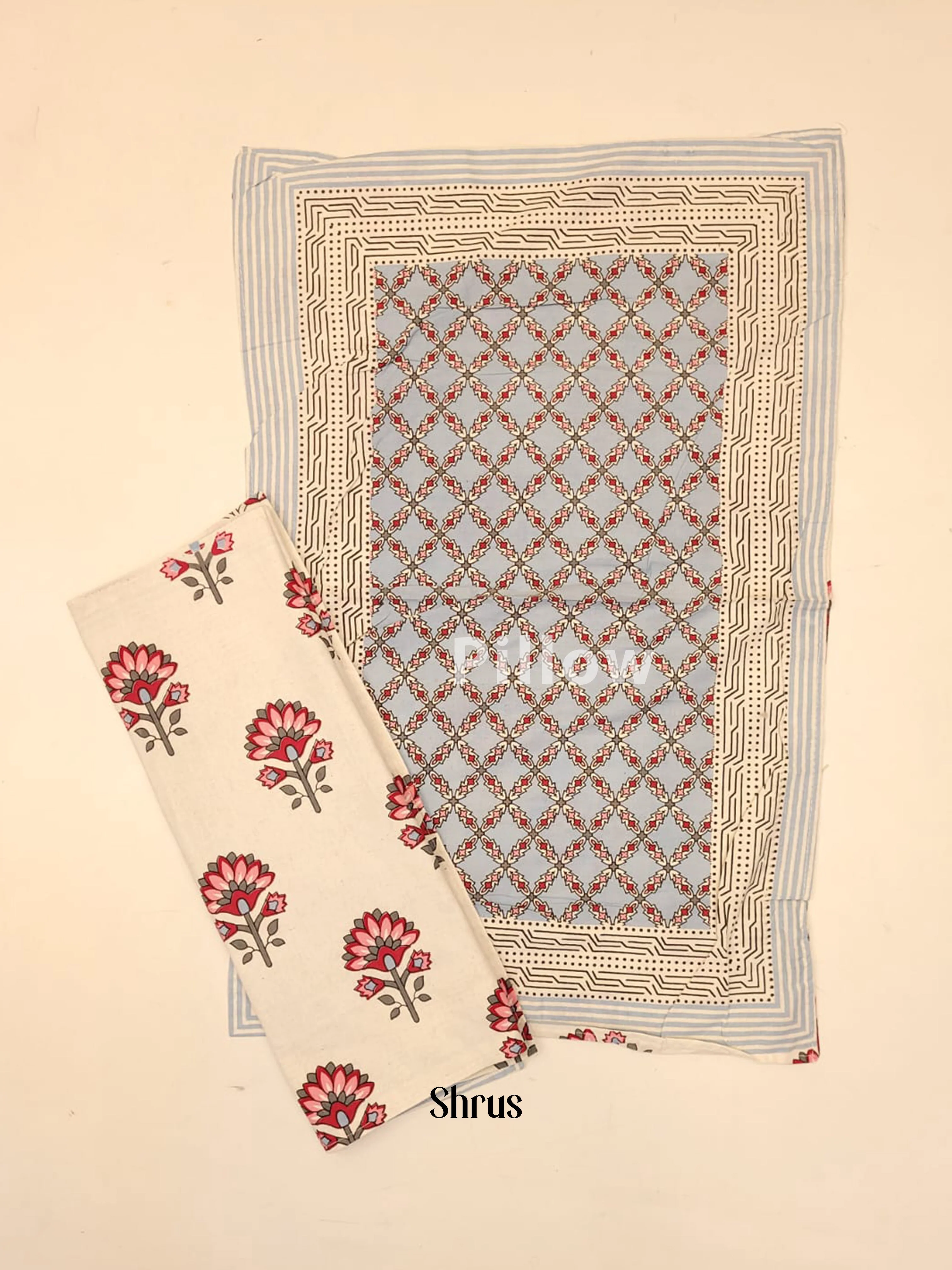 Blue & Cream - Bed Spreads - Image 3