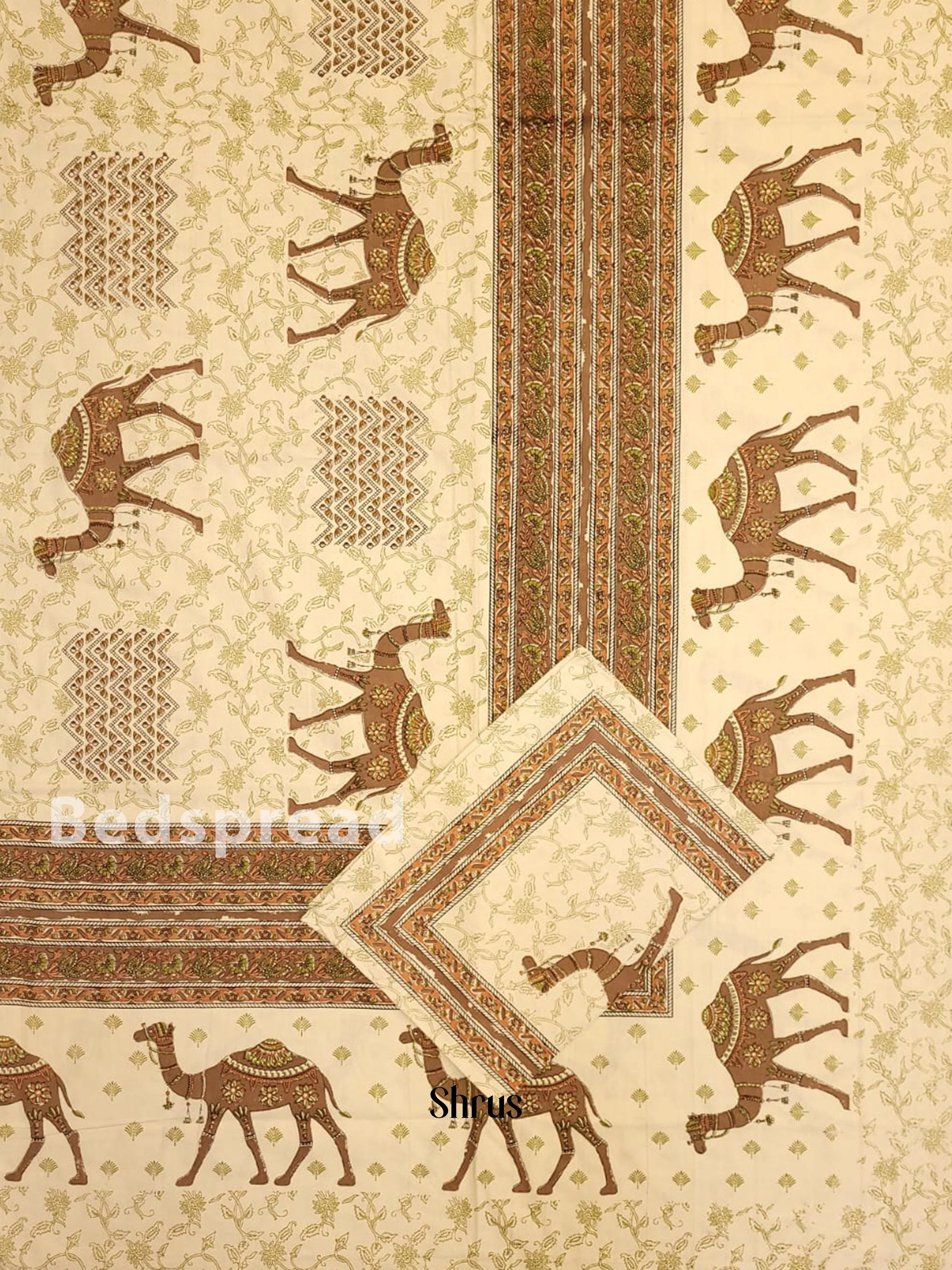 Cream & Brown - Bed Spreads - Image 2