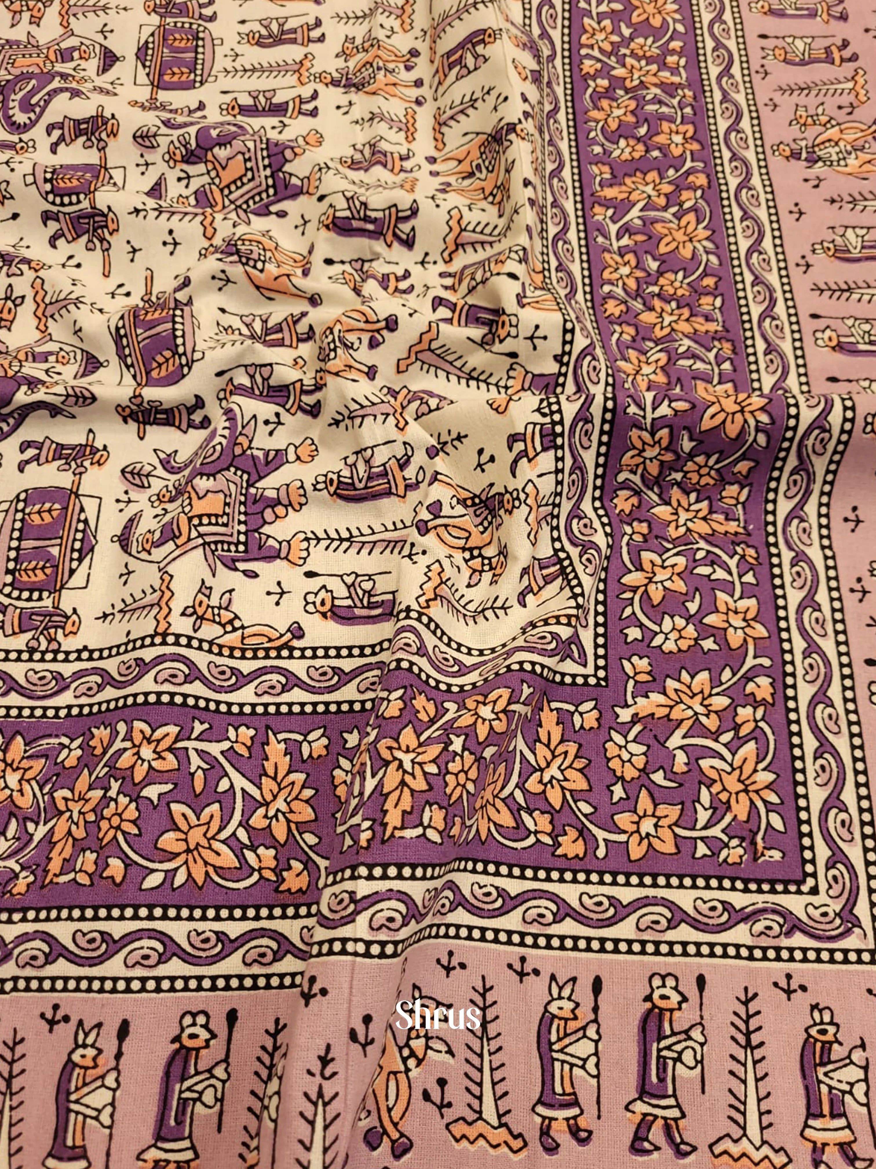 Cream & Lavender- Bed Spreads