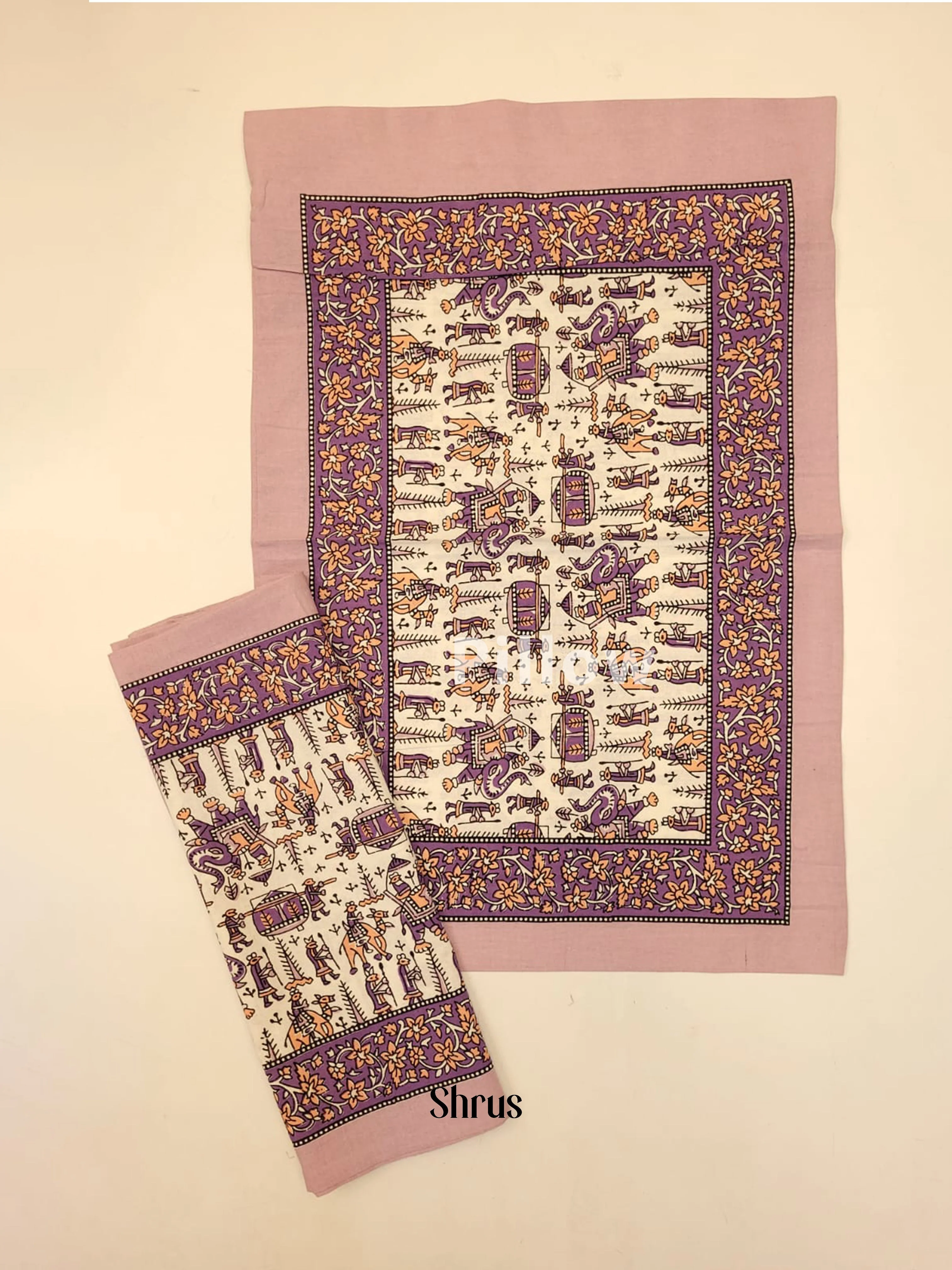 Cream & Lavender- Bed Spreads - Image 3