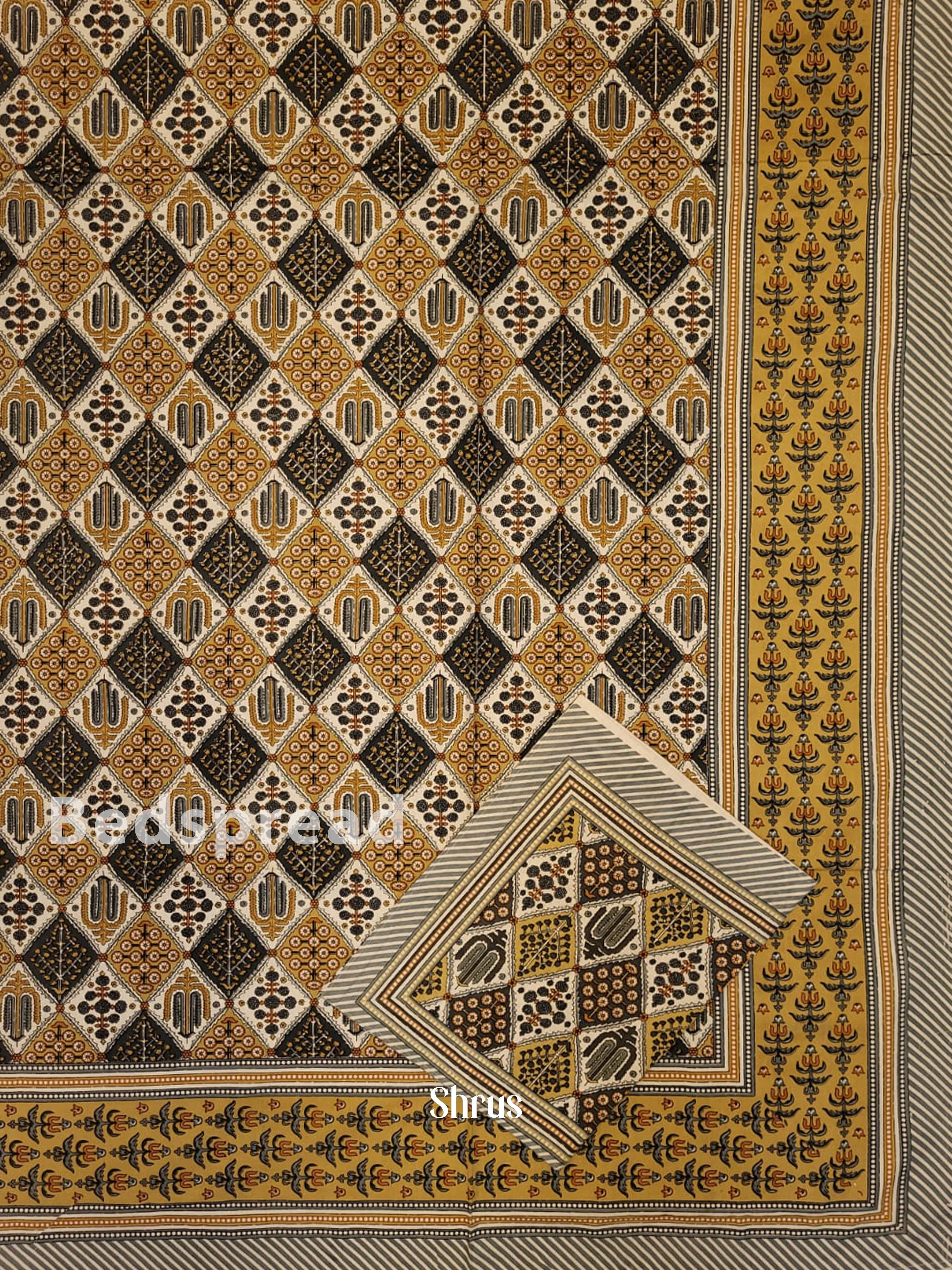 Mustard & Grey -Bed Spreads - Image 2