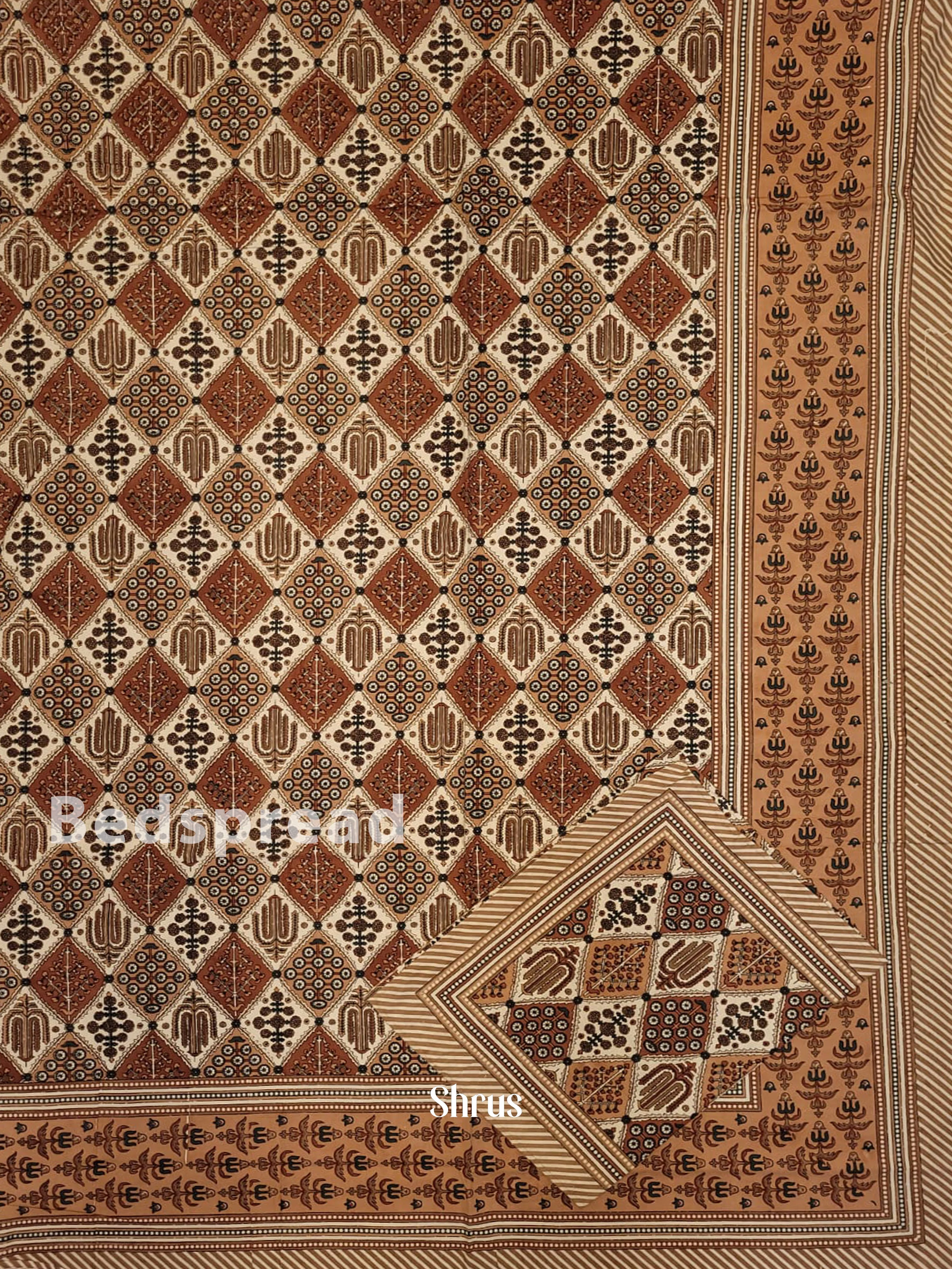 Brown & Cream - Bed Spreads - Image 2