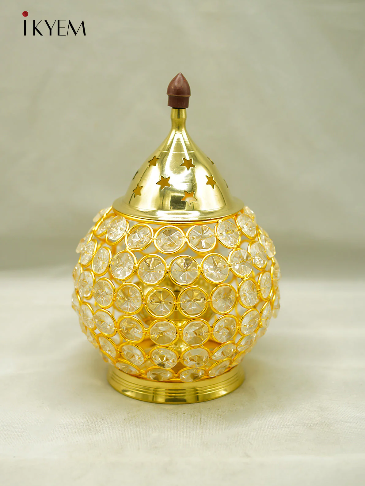 Brass Crystal Vilakku