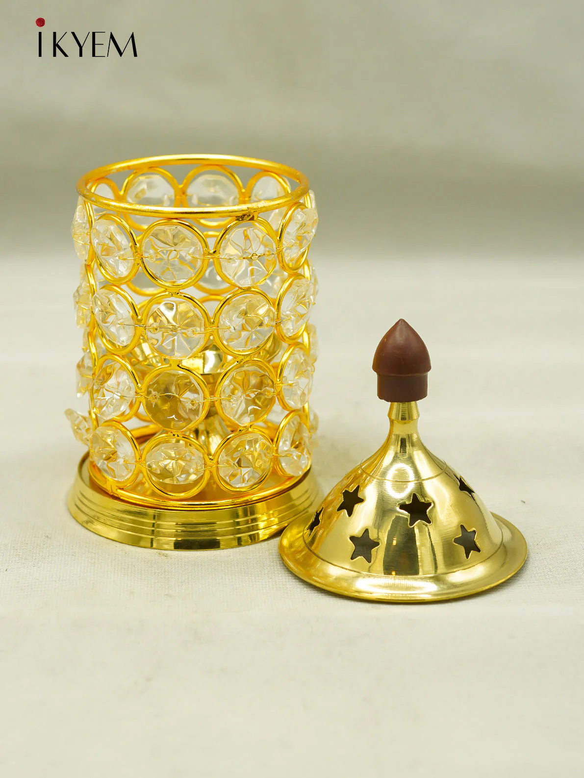 Brass Crystal Vilakku - Image 2