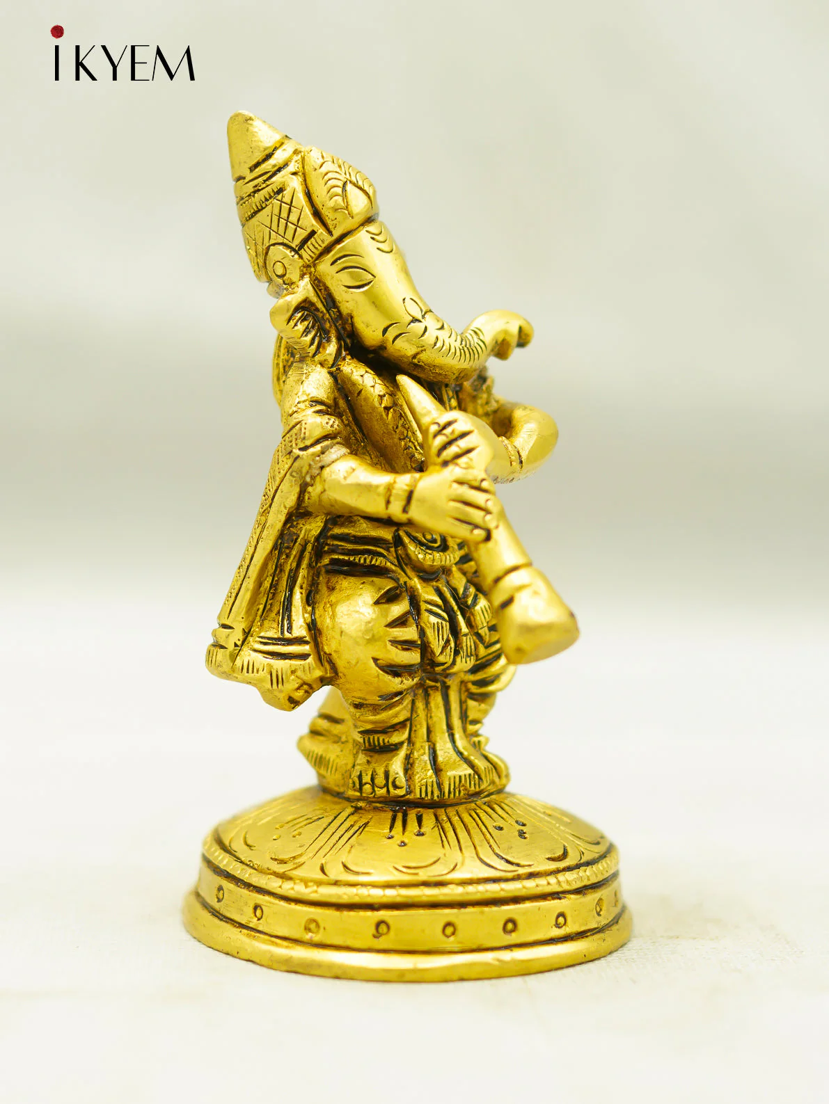 Brass Ganesha Idol with Nadaswaram - Image 2