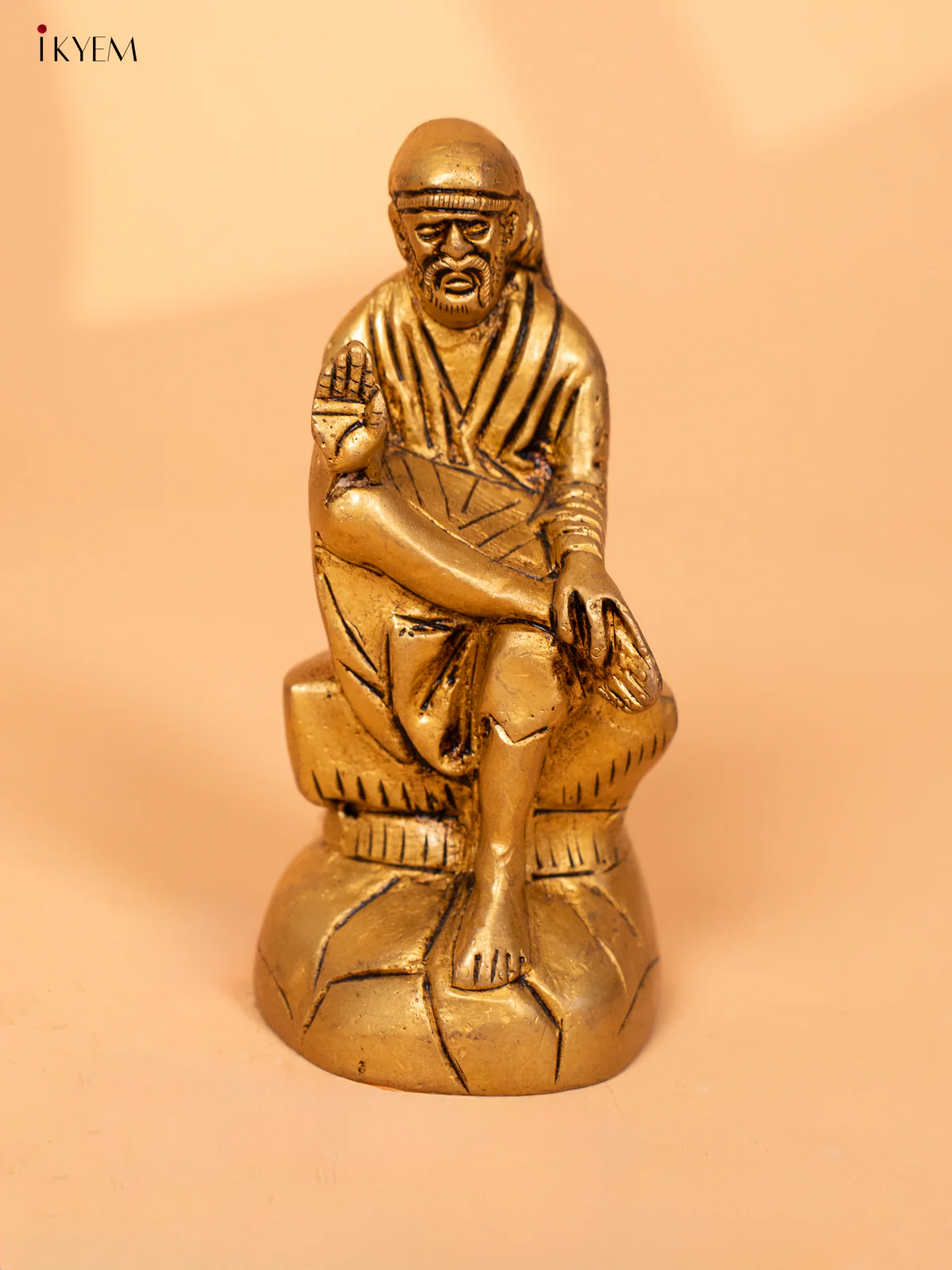 Brass Sai Baba Idol -4.3 Inch- 4FJ14104