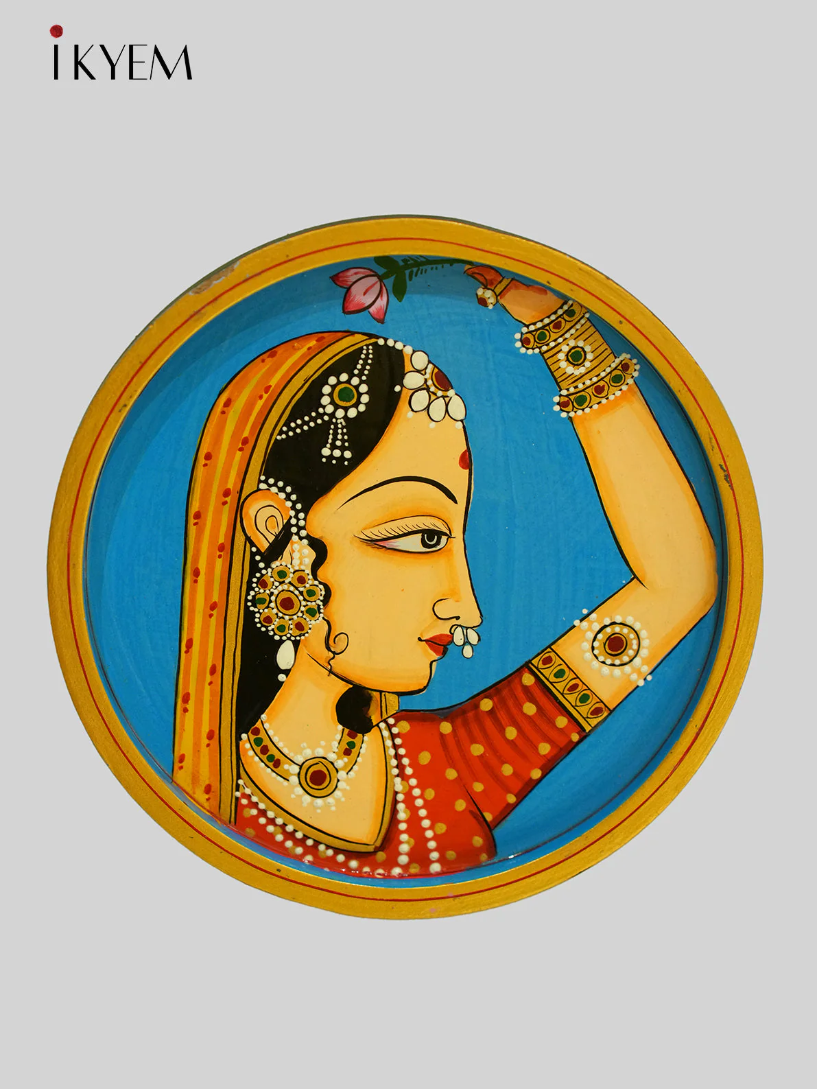 Handpainted wooden wall hanging plates