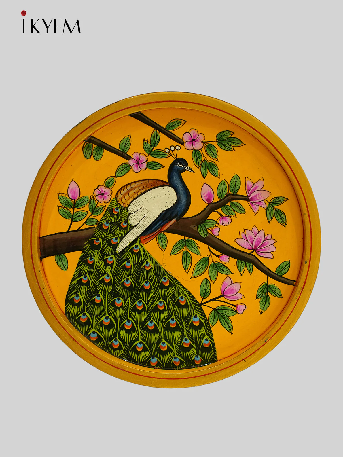 Handpainted wooden wall hanging plates
