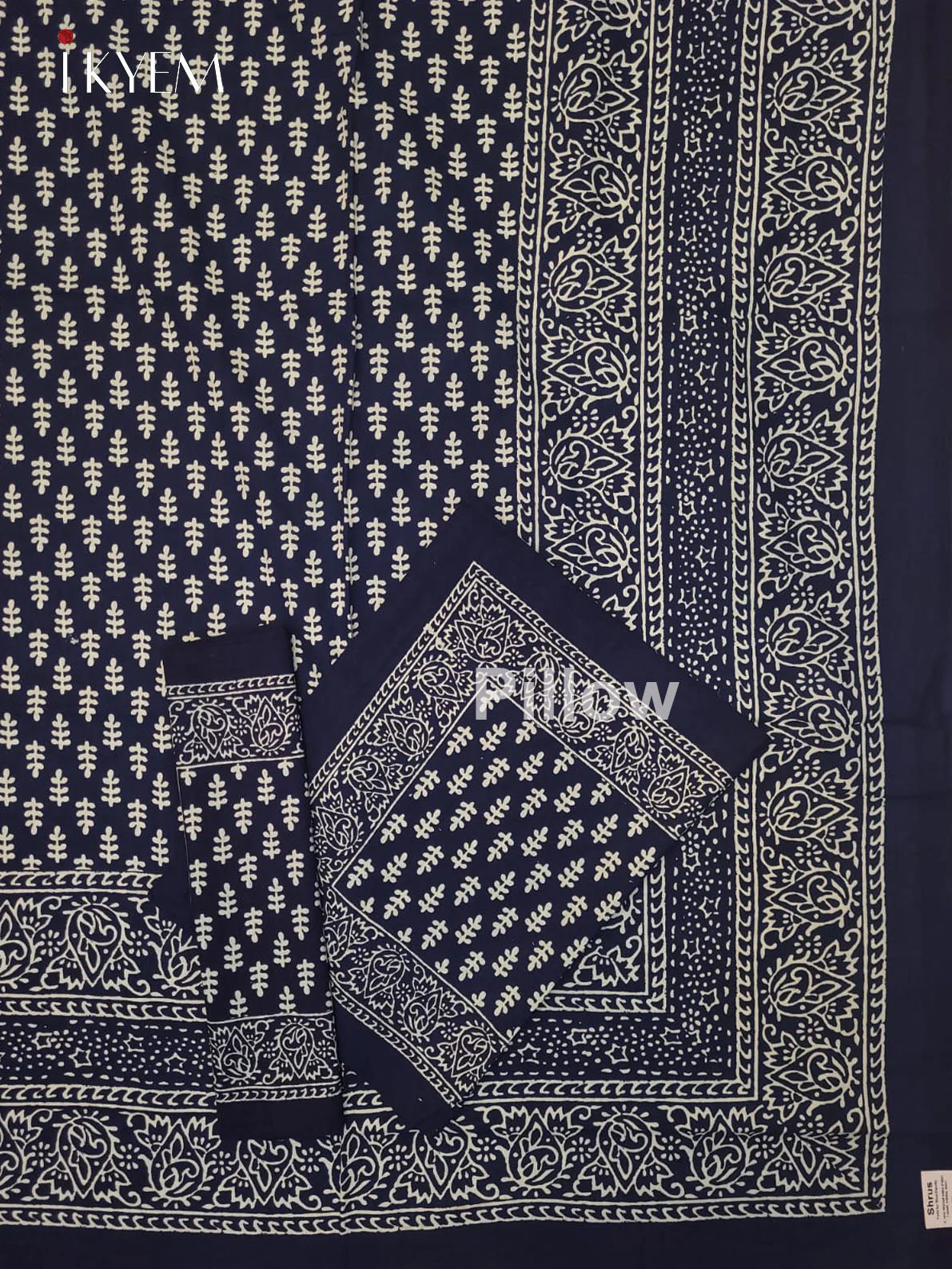 Blue & Cream- Bed Spread - Image 2