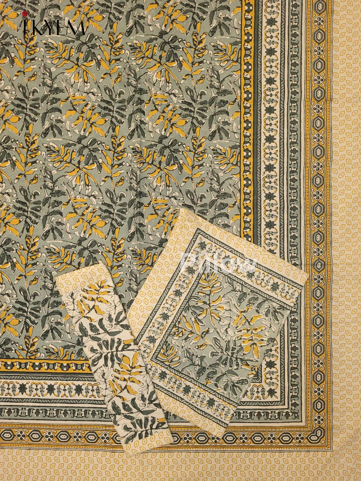 Cream & Grey - Bed Spread - Image 2