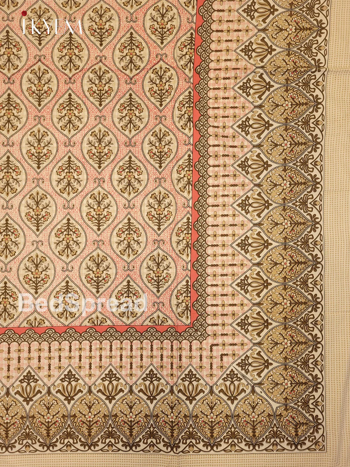 Cream & Peach - Bed Spread - Image 3