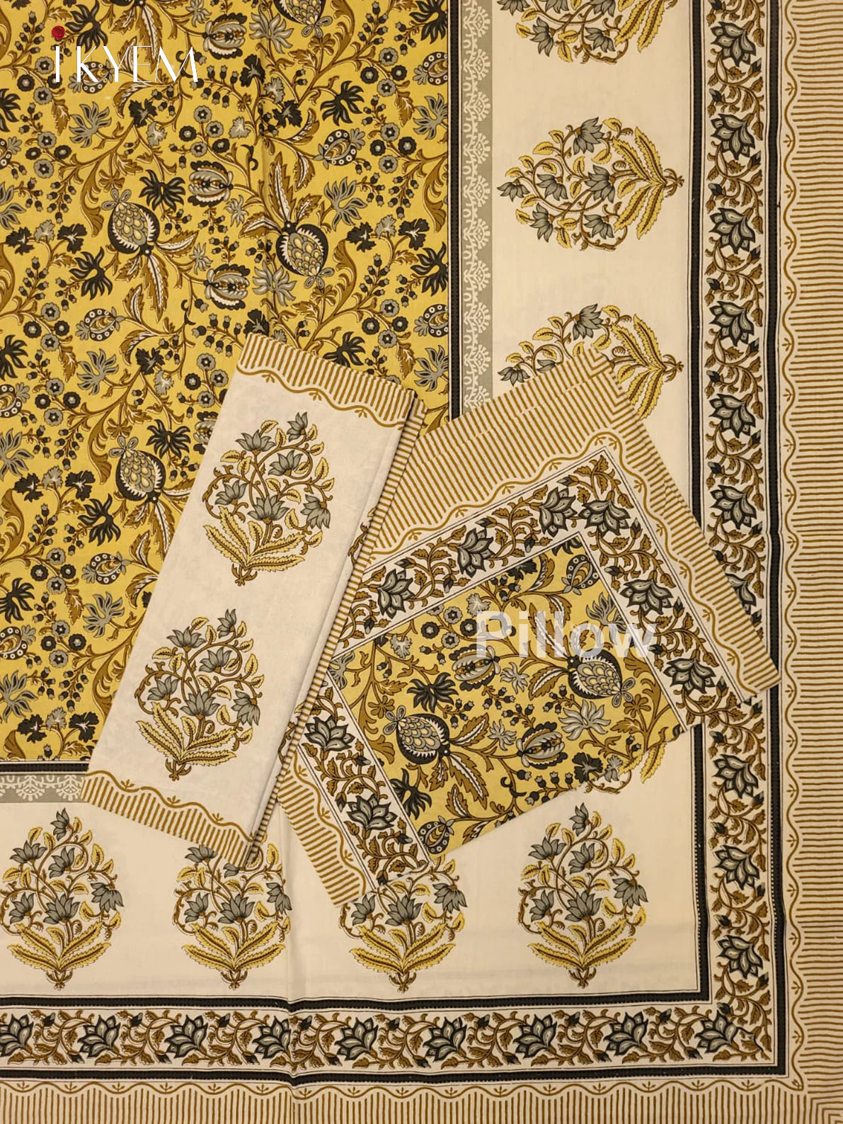 Cream & Mustard - Bed Spread - Image 2