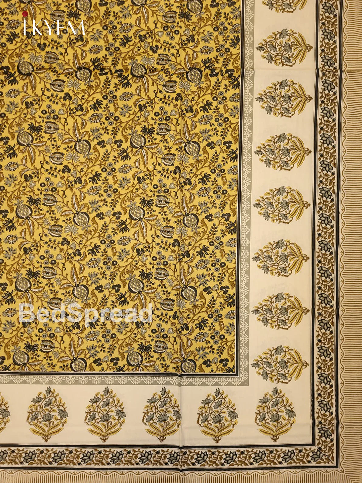 Cream & Mustard - Bed Spread - Image 3
