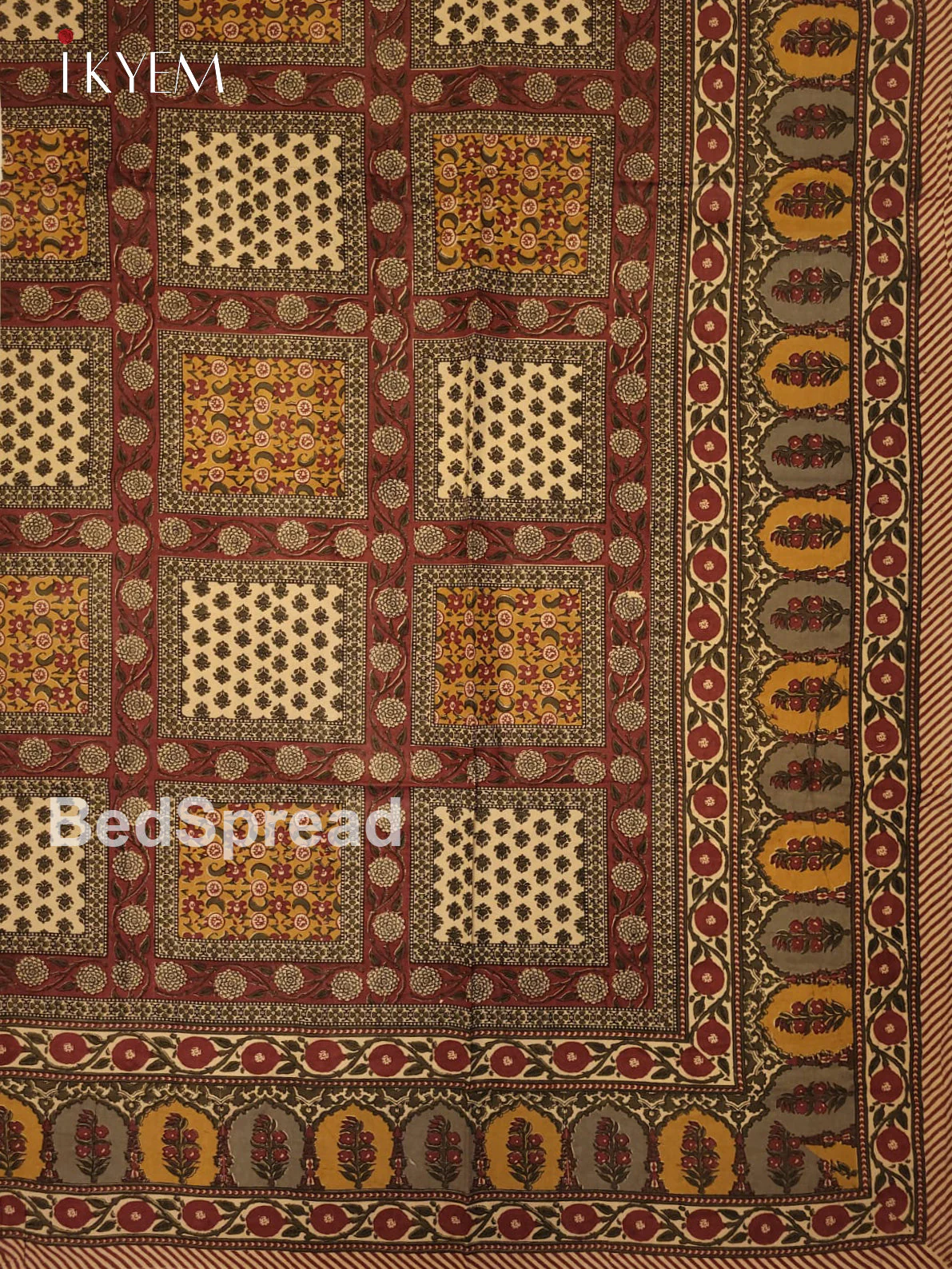 Cream & Brown - Bed Spread - Image 3