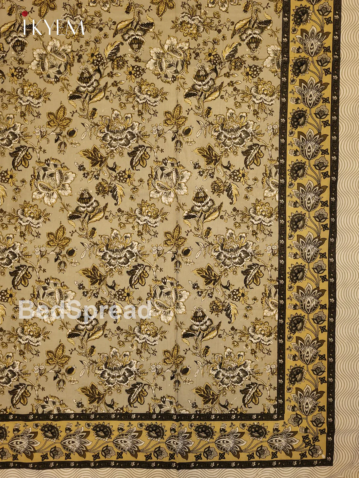 Grey & Bottle Green - Bed SPread - Image 3