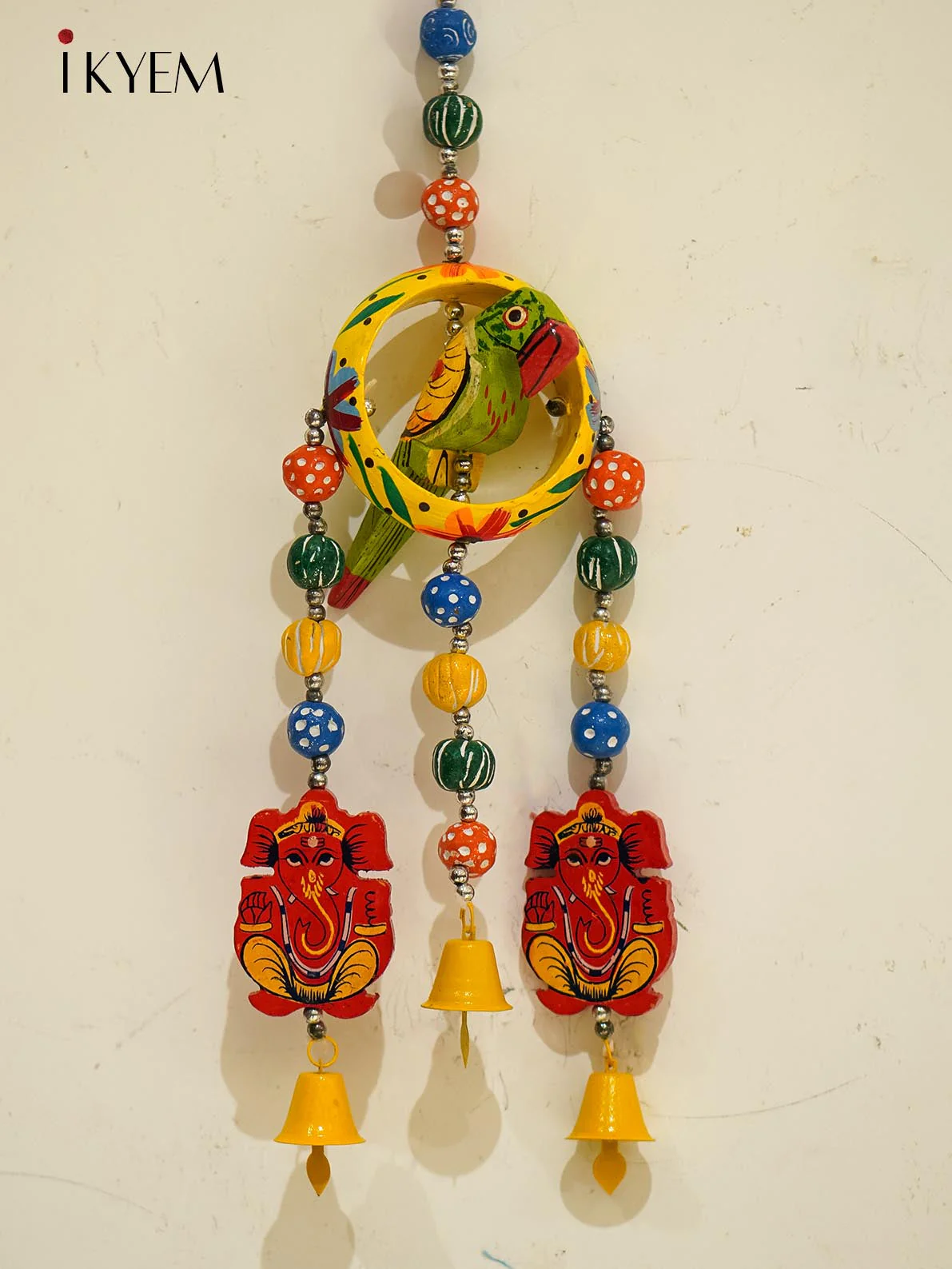 Handicraft Wooden Parrot with multicolor beads Wall Hanging