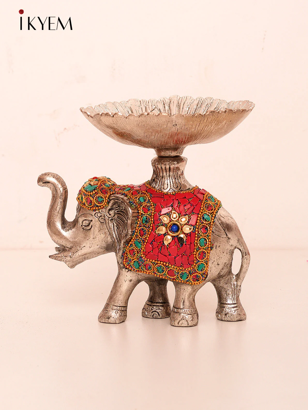 Elephant Lamp with Stone Work - Image 3