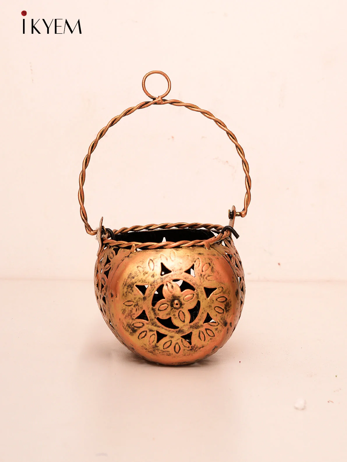 Hanging Brass Jalli Lamp Holder