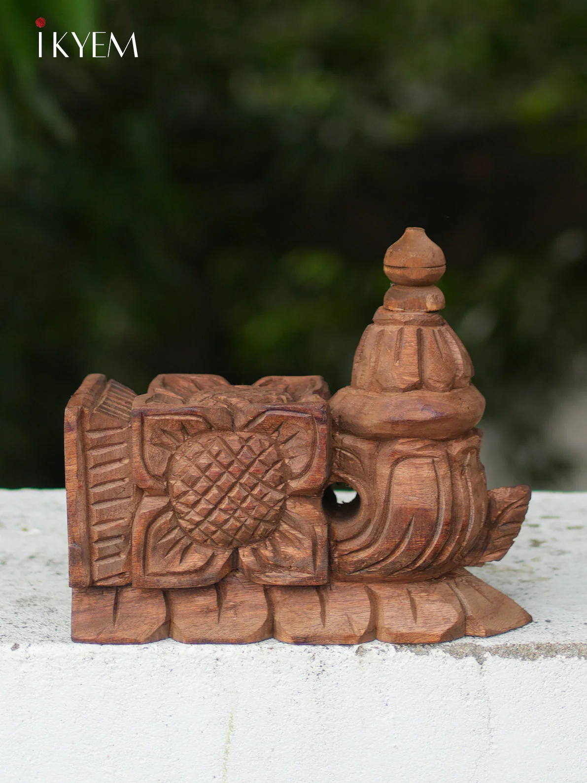 Hand Carved Wooden floral bracket (pair) - Image 2