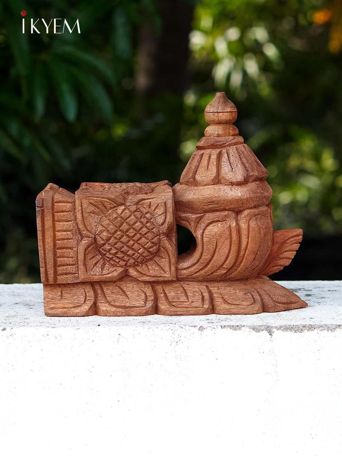 Hand Carved wooden floral bracket (pair) - Image 2