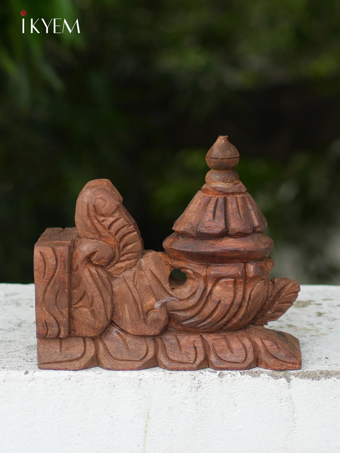 Hand Carved wooden floral bracket (pair) - Image 2