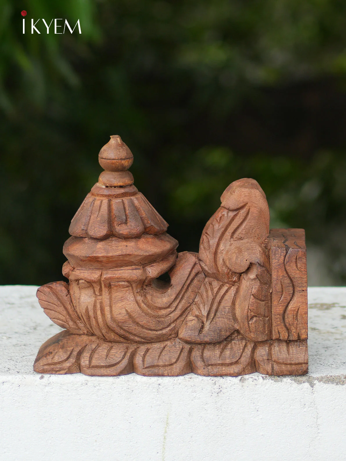 Hand Carved wooden floral bracket (pair) - Image 3