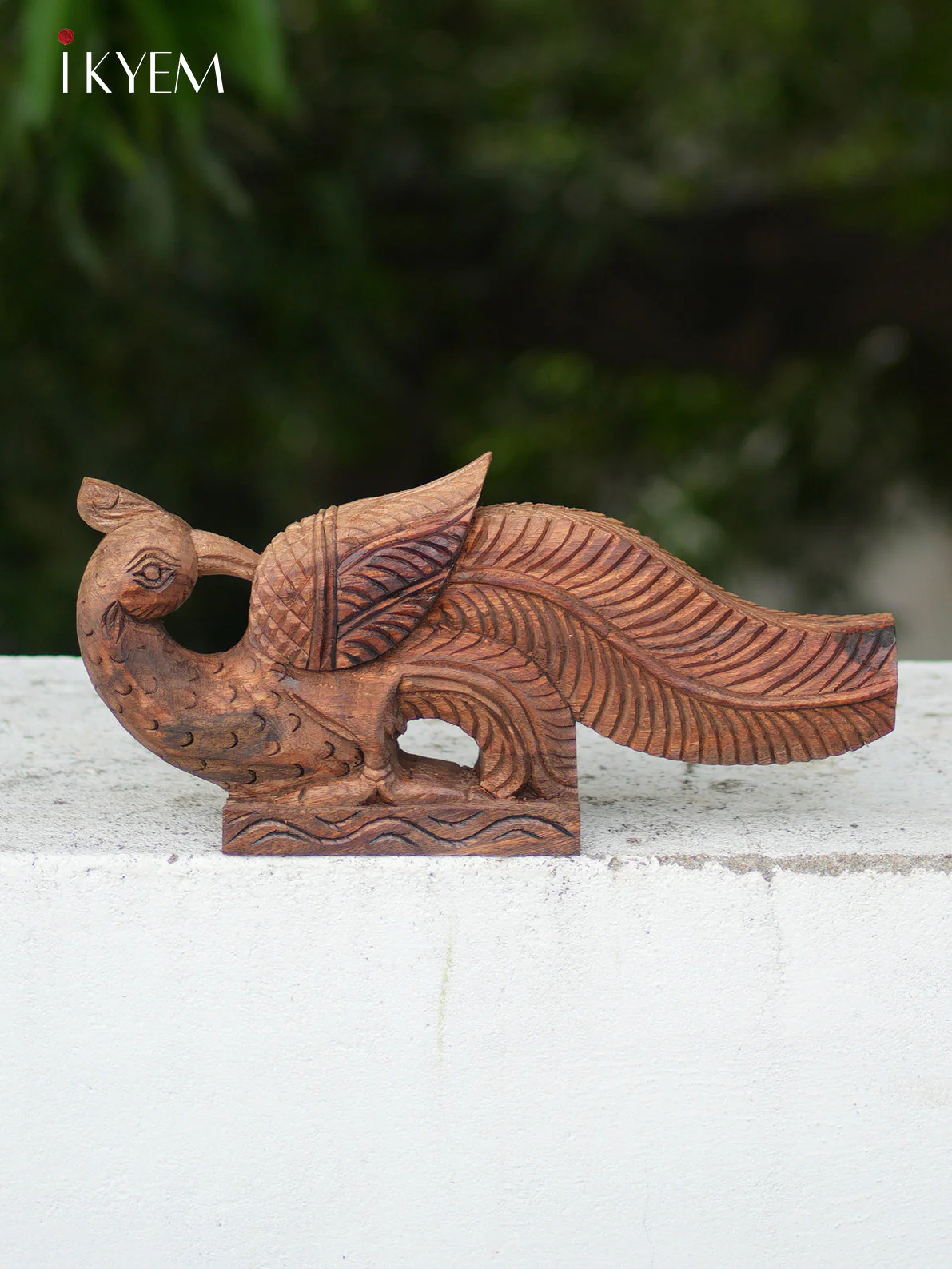 Hand Carved Wooden Peacock Bracket (pair) - Image 2