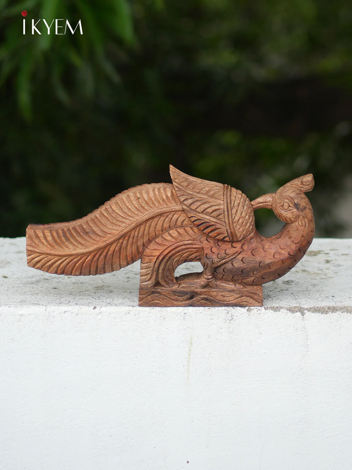 Hand Carved Wooden Peacock Bracket (pair) - Image 3